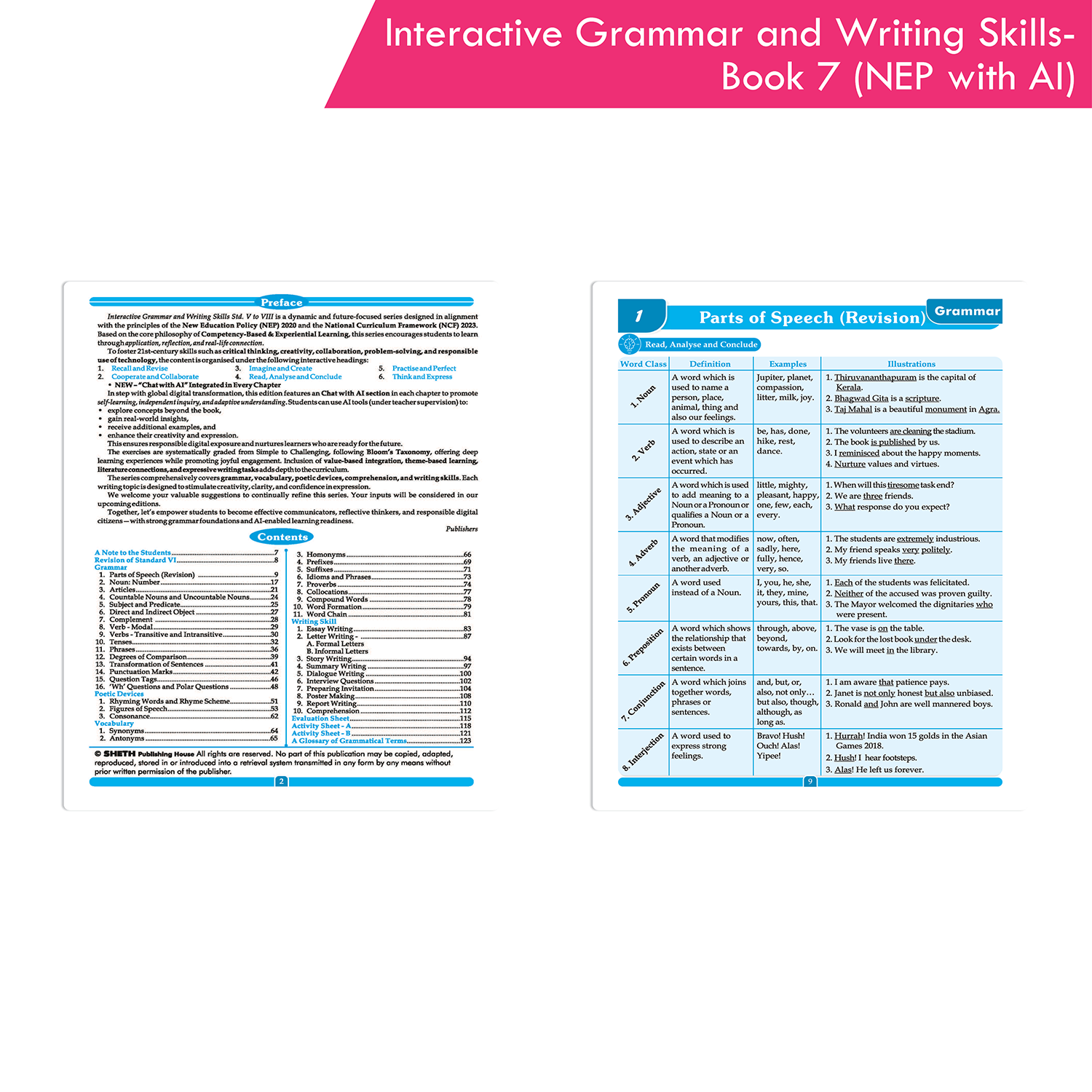 Interactive Grammar and Writing Skills Book 7 (NEP with AI) - Image 2