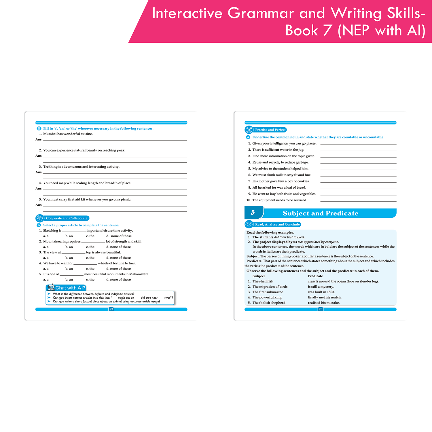 Interactive Grammar and Writing Skills Book 7 (NEP with AI) - Image 6