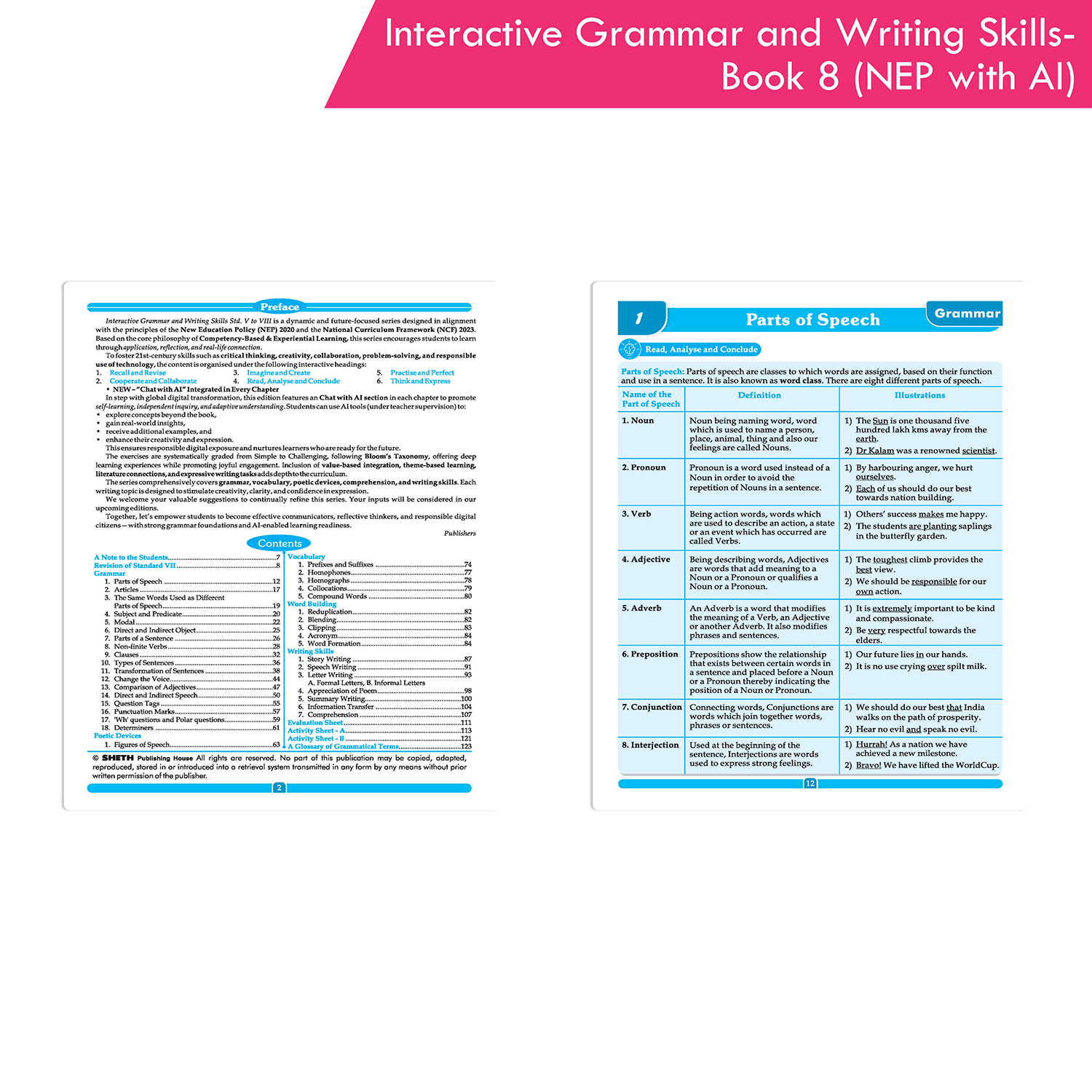 Interactive Grammar and Writing Skills Book 8 (NEP with AI) - Image 2