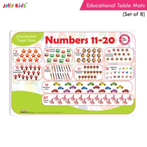 Jolly Kids Educational Table Mats Set (Set of 8)