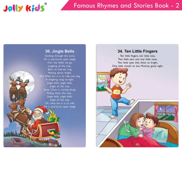 Jolly Kids Famous Rhymes and Stories Book 2| Collection of Nursery Rhymes, Bedtime Story for Age 3-6 Years - Image 6