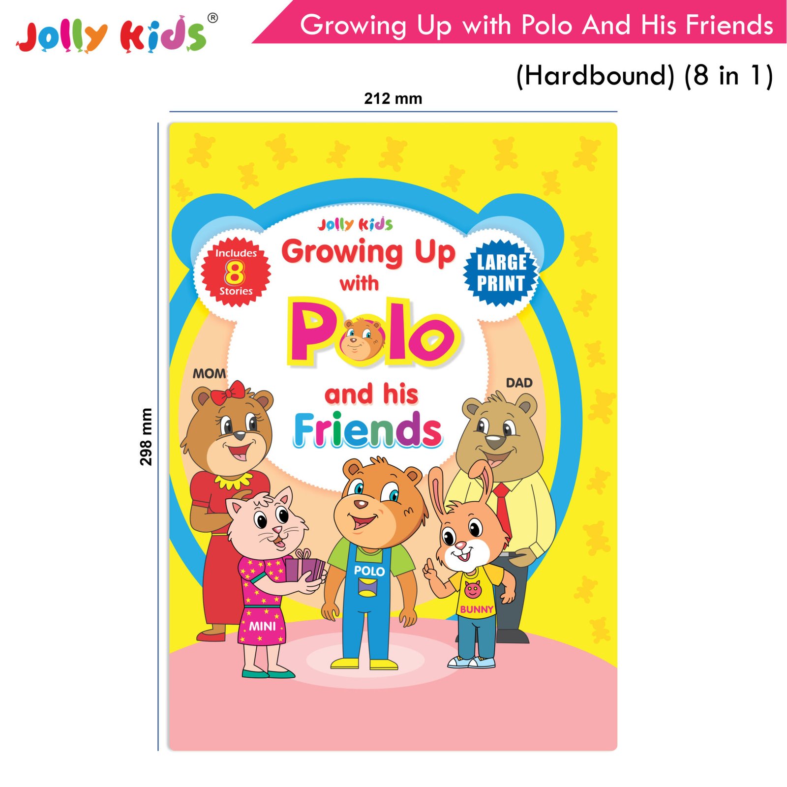 Jolly Kids Growing Up with Polo And His Friends Hardbound 8 in 1 2