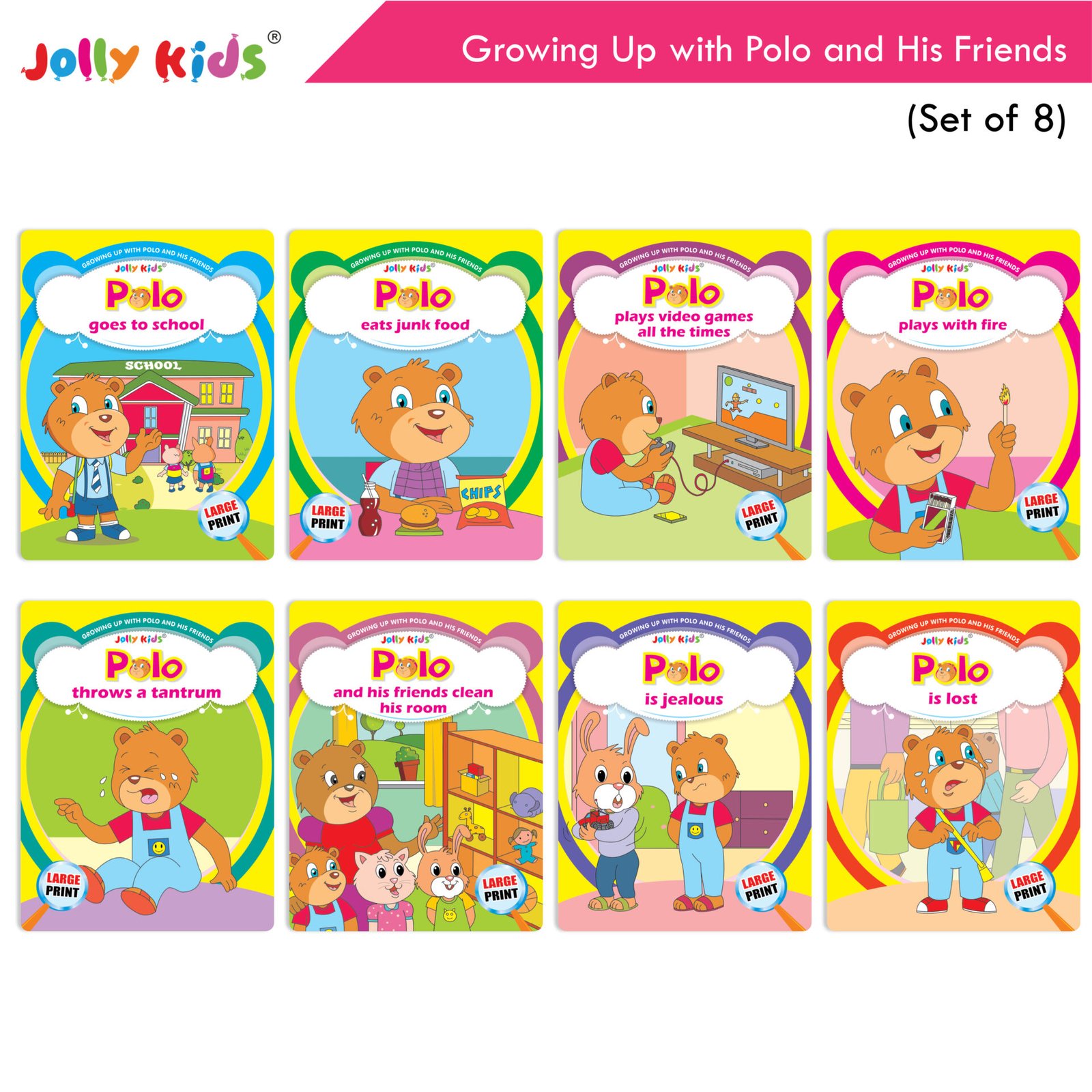 Jolly Kids Growing Up with Polo and His Friends Set of 8 1 1