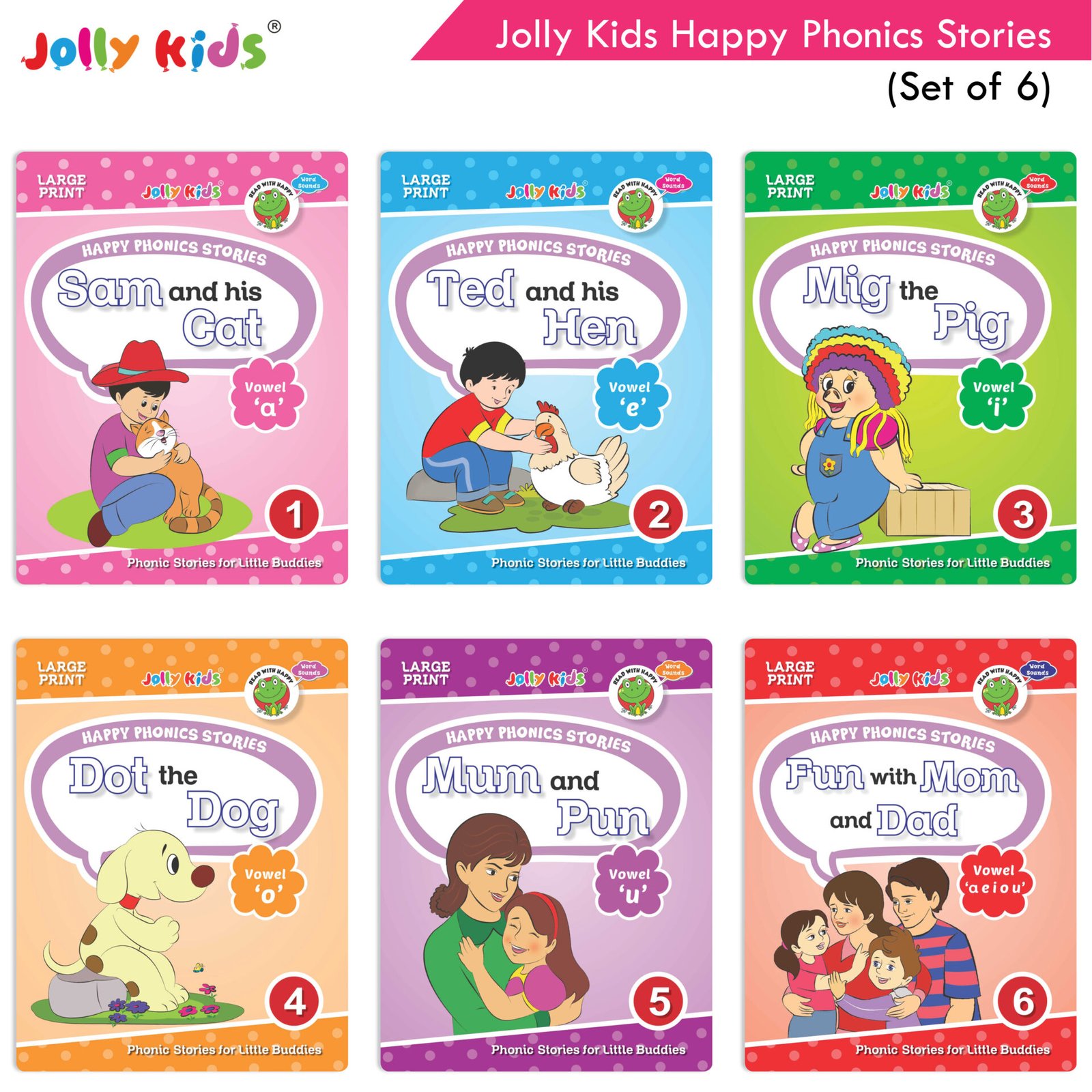 Jolly Kids Happy Phonics Stories Set of 6 1