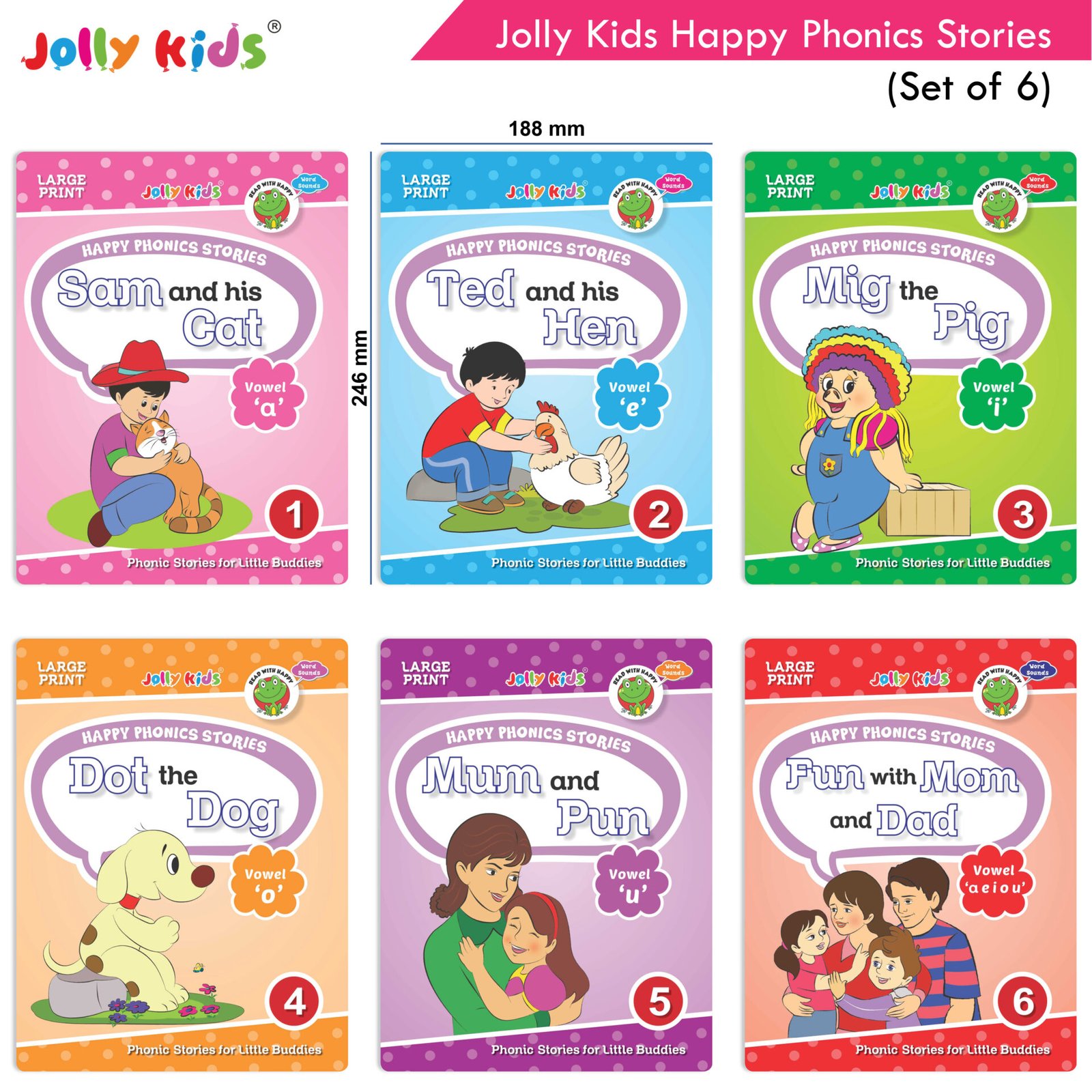 Jolly Kids Happy Phonics Stories Set of 6 2