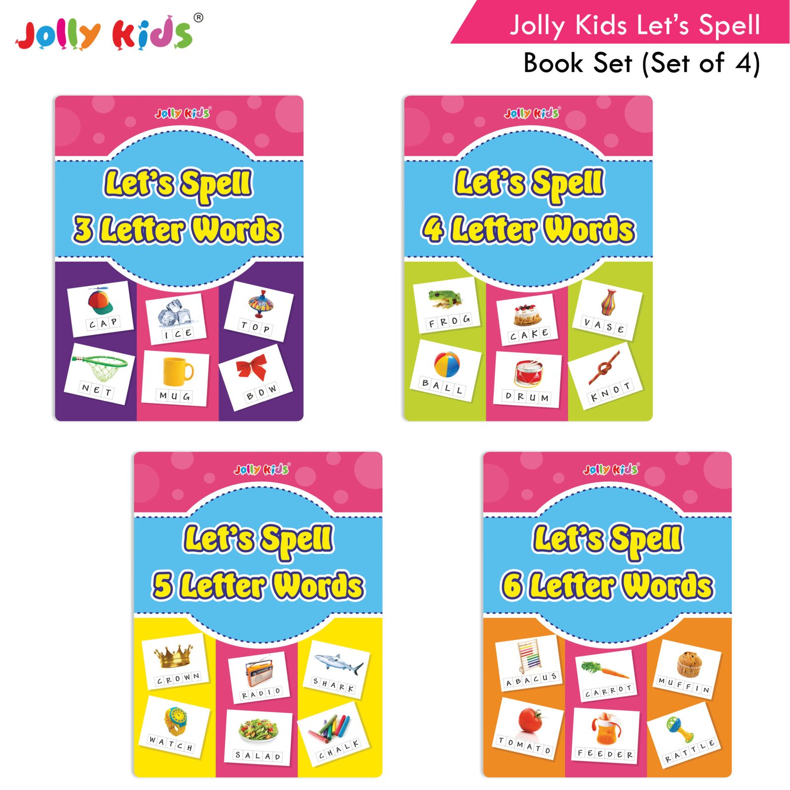 Jolly Kids Lets Spell Book Set Set of 4 1
