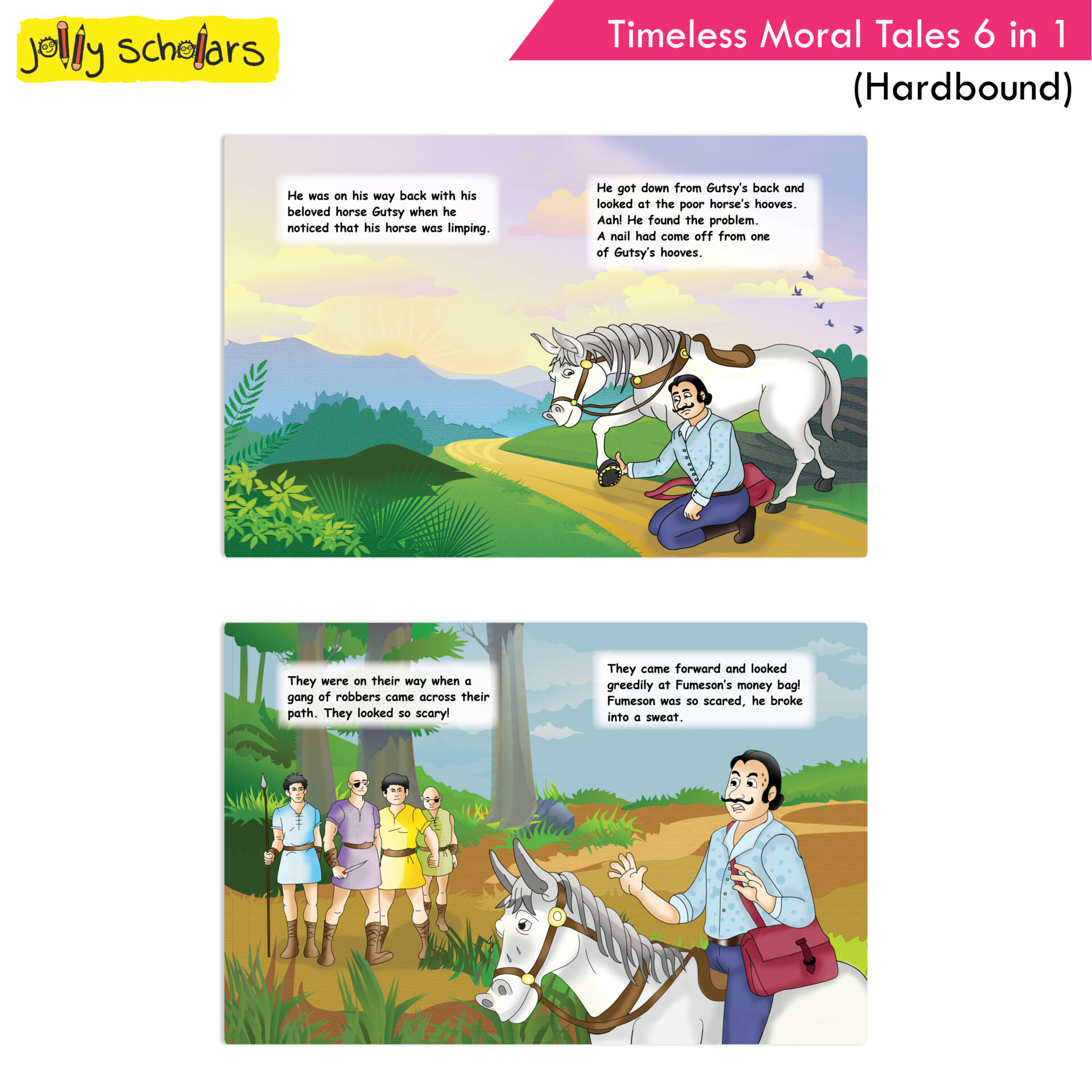 Jolly Scholars Timeless Moral Tales 6 in 1 Hard Bound 8
