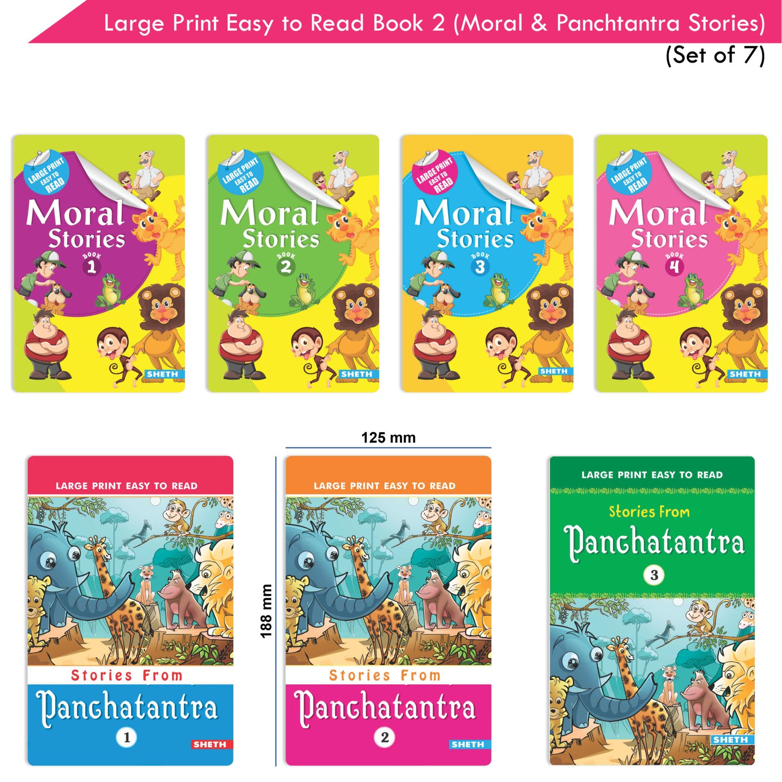 Large Print Easy to Read Book 2 Set of 7 2