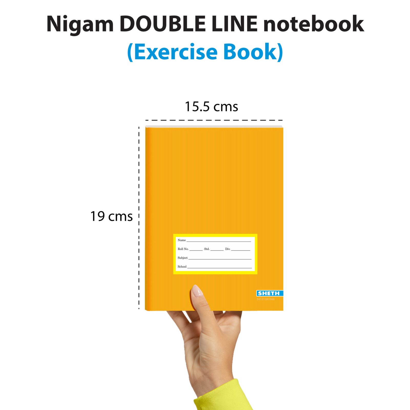 Nigam Double Line Note Book 172 Pages Hard Bound Set of 12 2