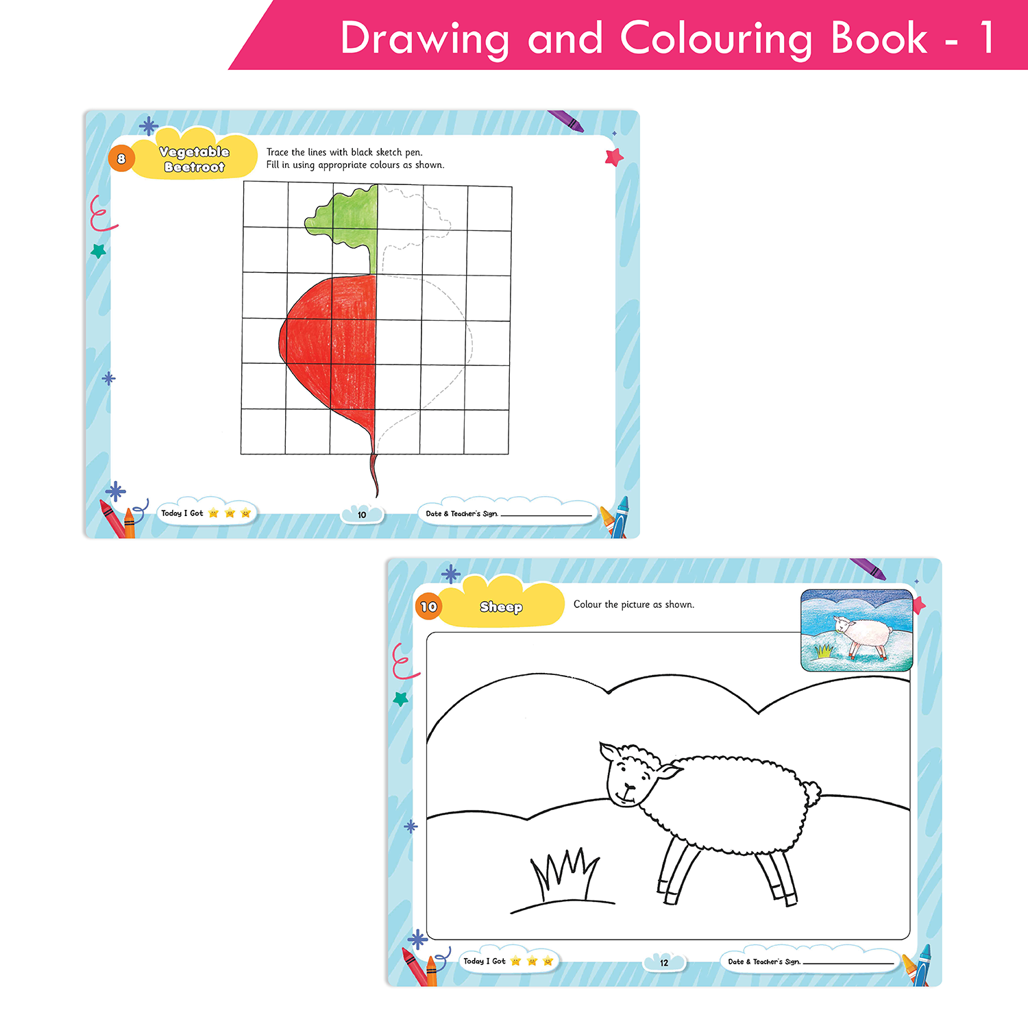 Rising Star Drawing and Colouring Book 1 - Image 4