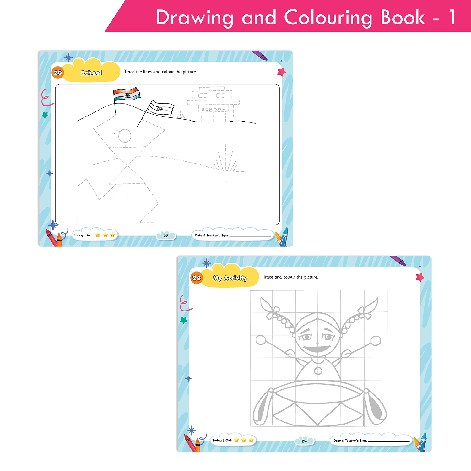 Rising Star Drawing and Colouring Book 1 - Image 6