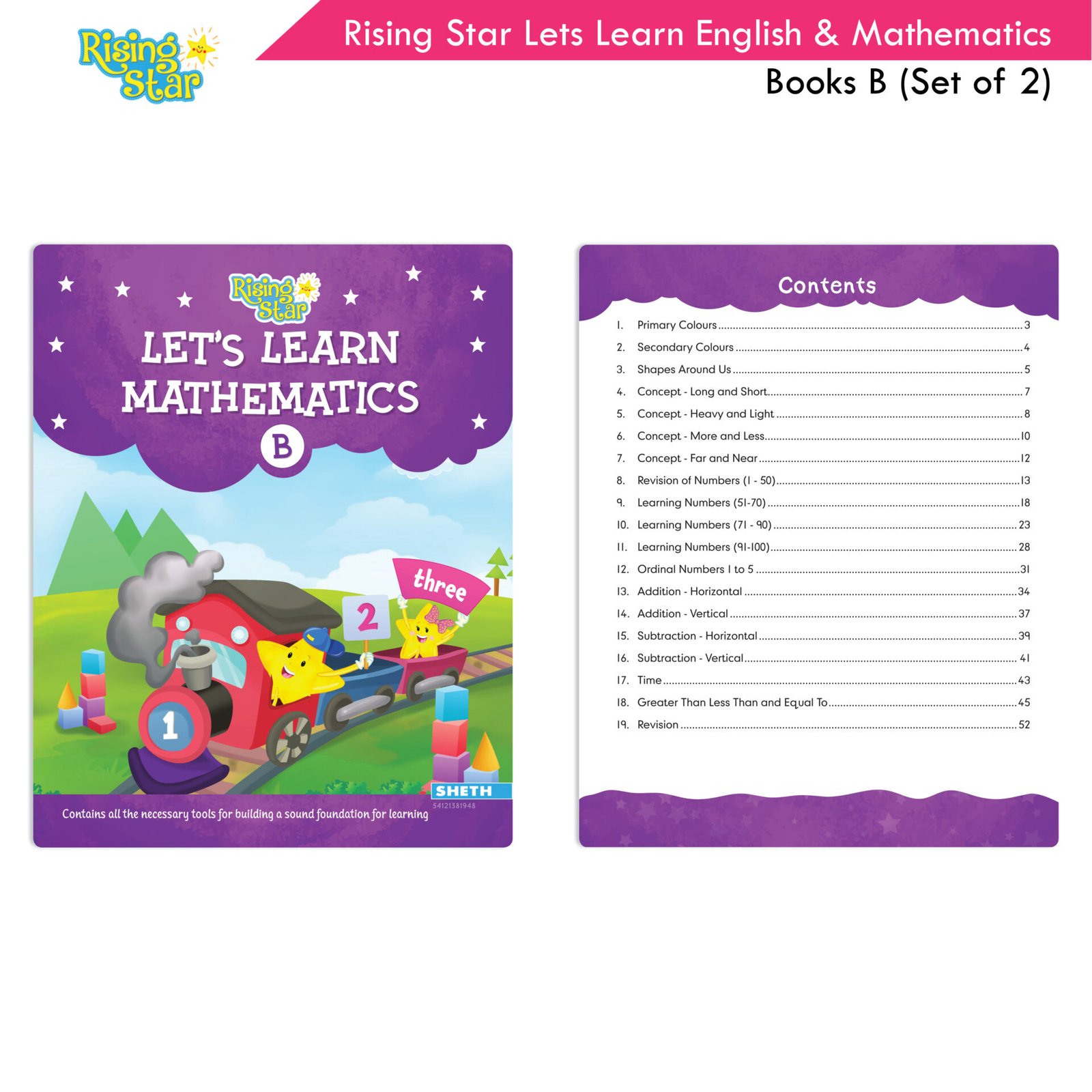 Rising Star Lets Learn English and Mathematics Books B Set of 2 4