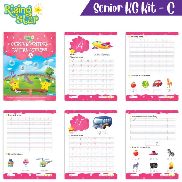 Rising Star Preschool Senior KG Kit C 02 Cursive Writing Capital Letter A scaled