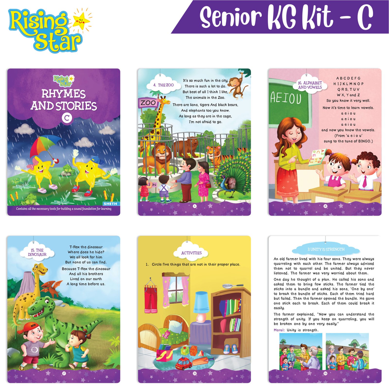 Rising Star Preschool Senior KG Kit C 07 Rhymes and Stories C