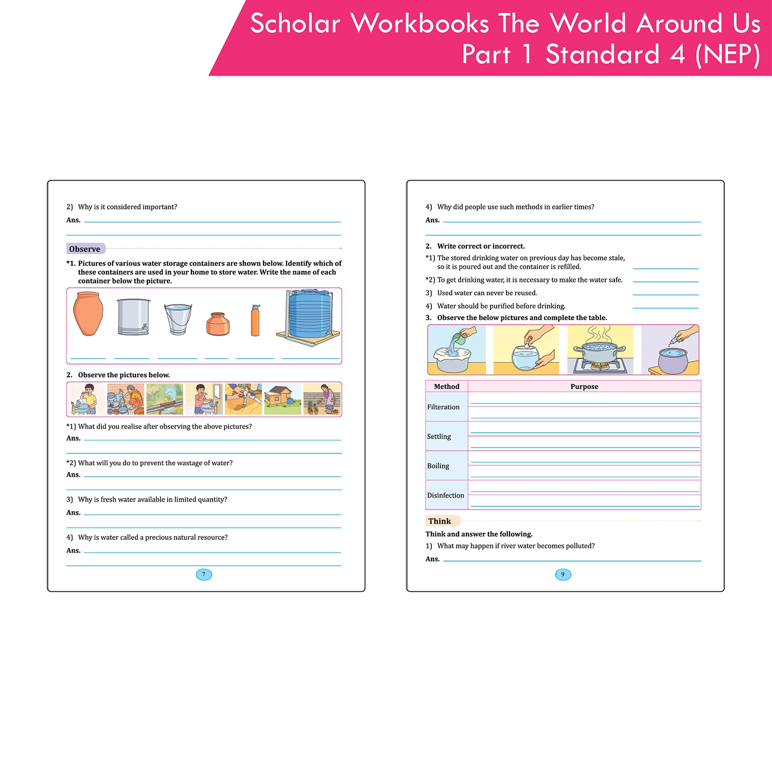 Scholar Workbooks Environmental Studies (EVS) The World Around Us Part 1 - Standard - 4 (NEP 2020 and SCF-FS 2024) - Image 3