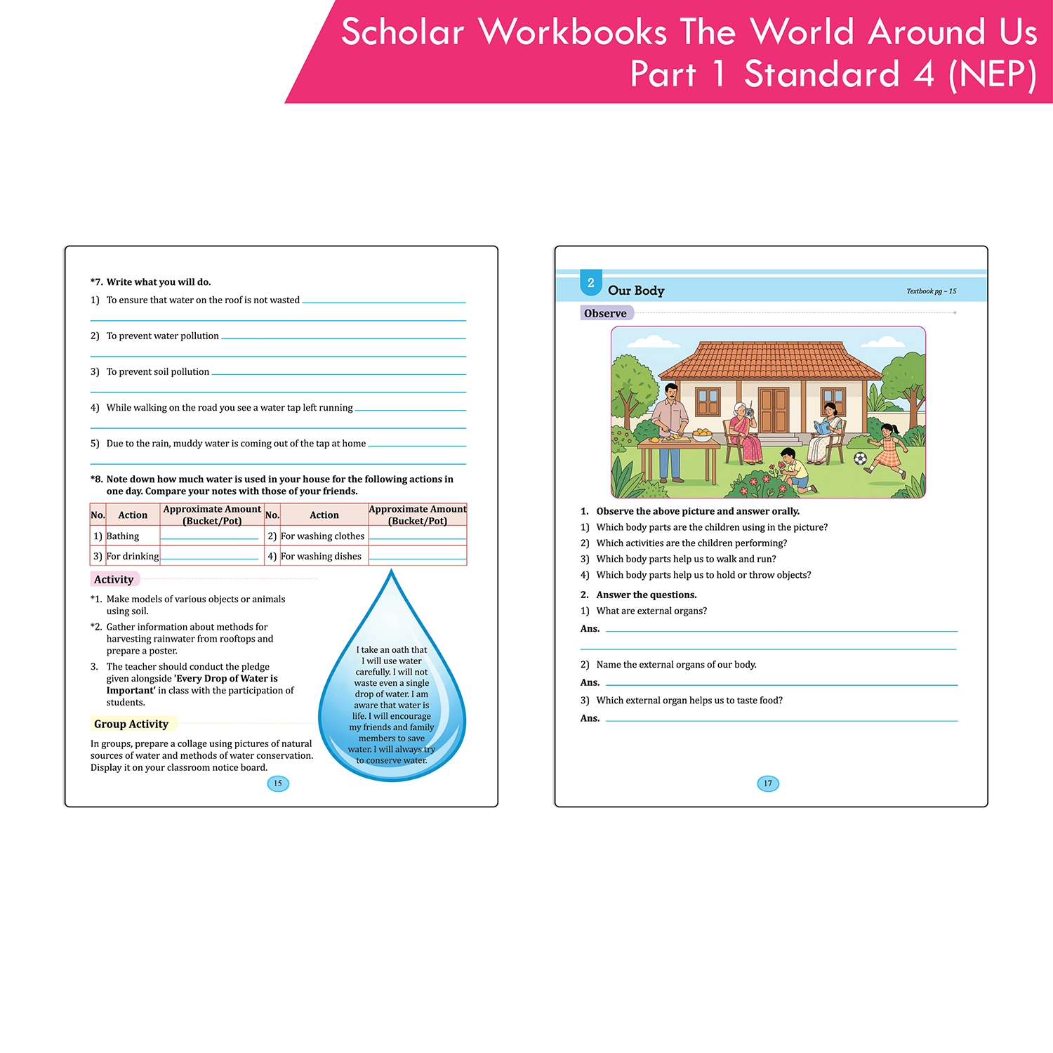 Scholar Workbooks Environmental Studies (EVS) The World Around Us Part 1 - Standard - 4 (NEP 2020 and SCF-FS 2024) - Image 5