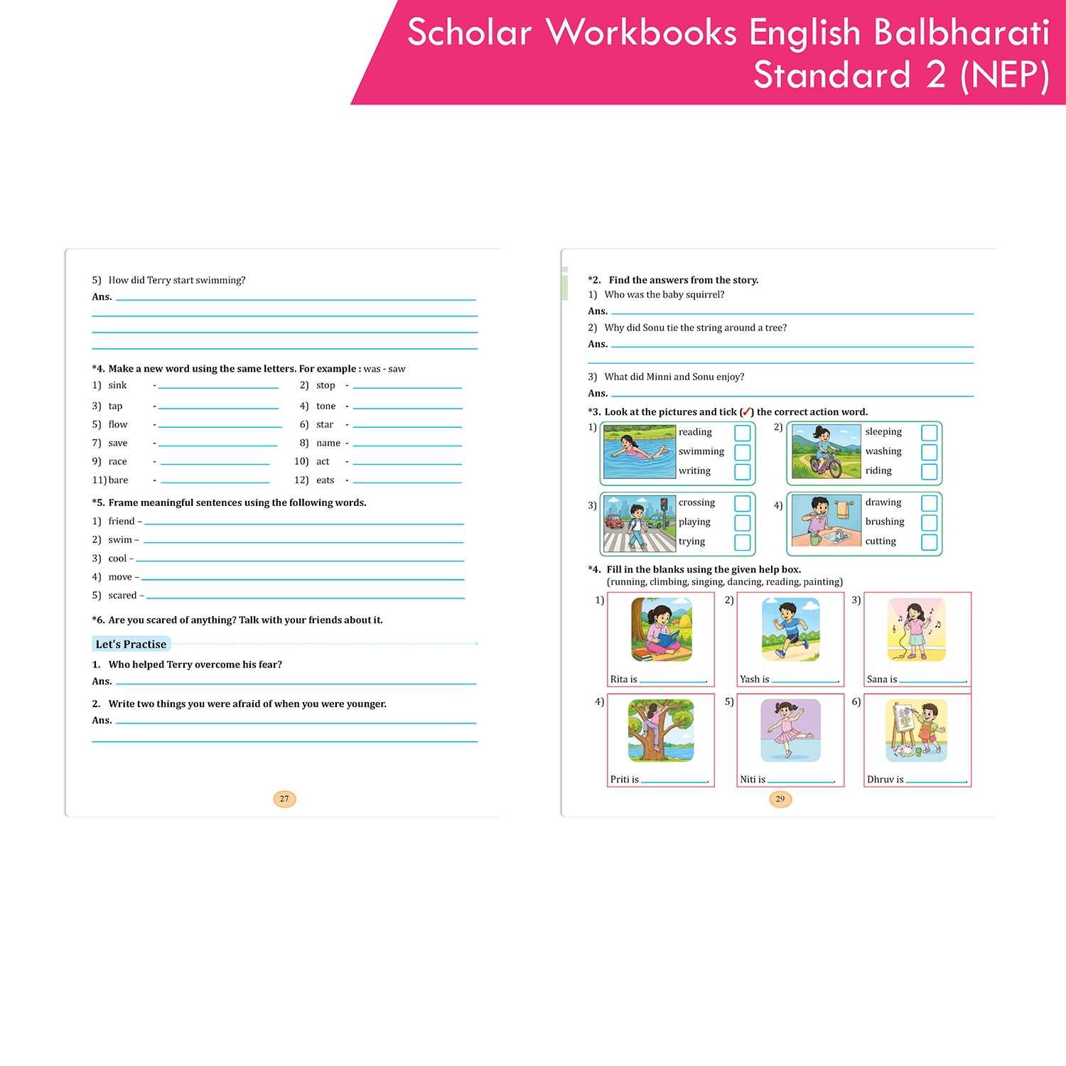 Scholar Workbook English Balbharati Standard 2 | NEP 2020 | Maharashtra State Board Syllabus Books - Image 8