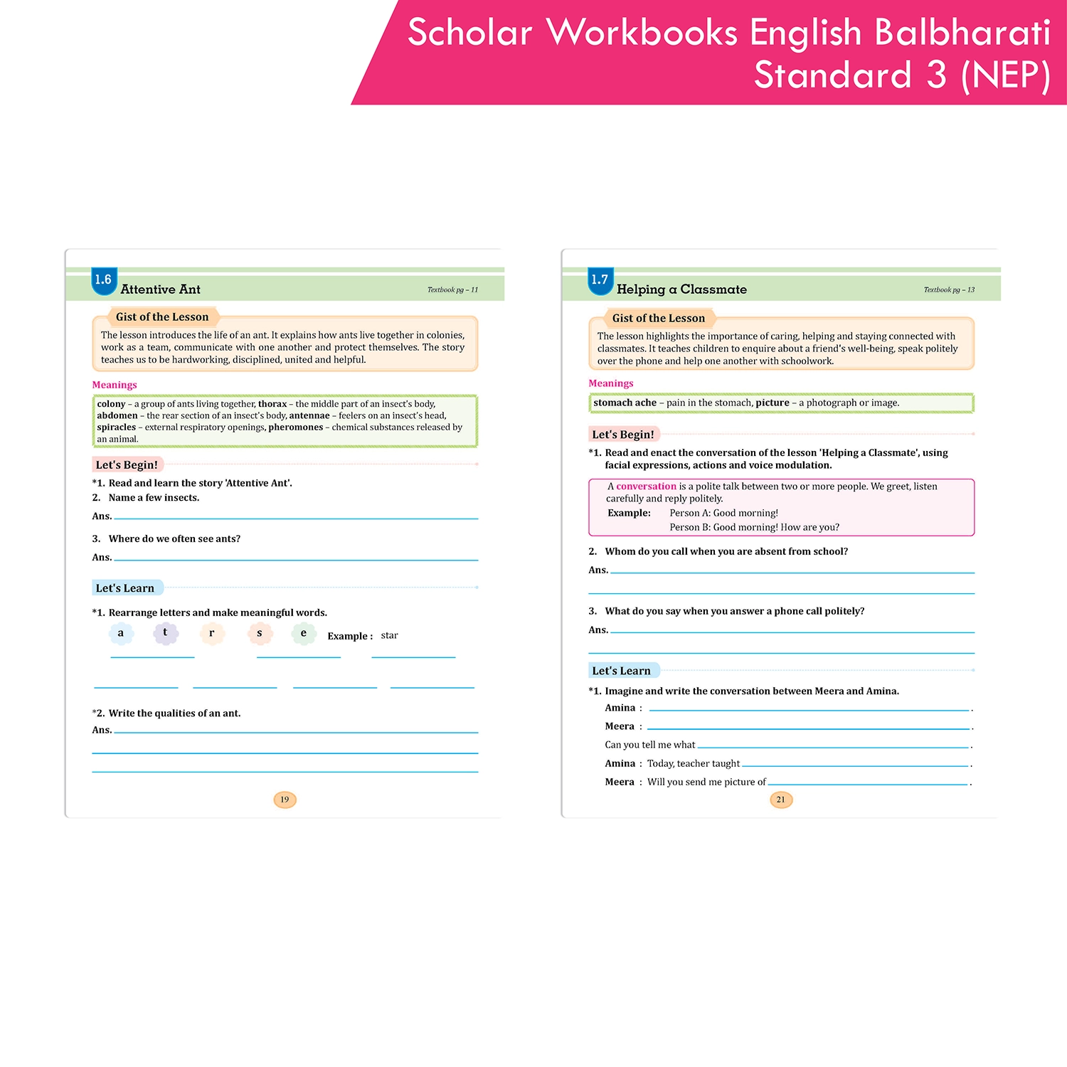 Scholar Workbook English Balbharati Standard 3 | NEP 2020 | Maharashtra State Board Syllabus Books - Image 6