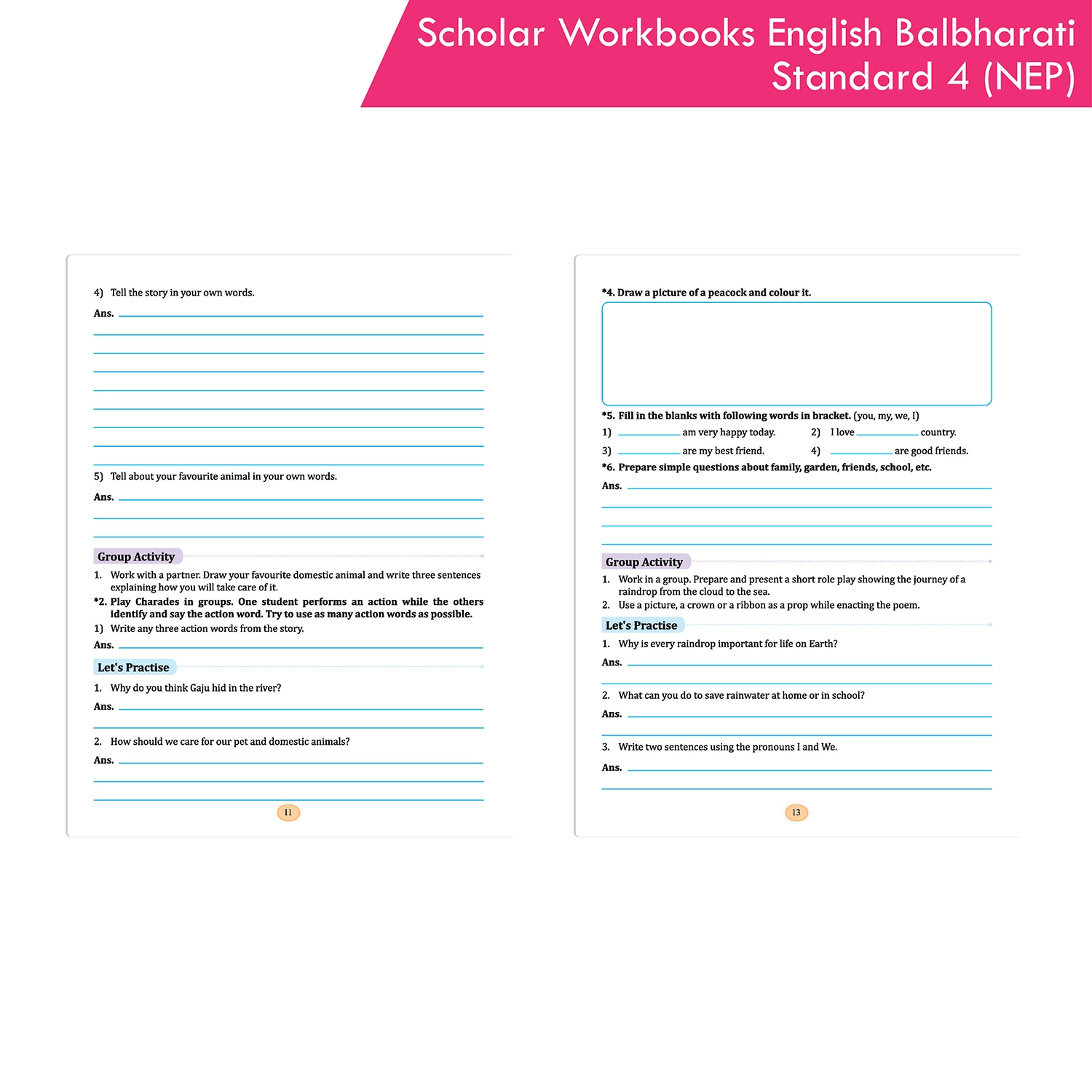 Scholar Workbook English Balbharati Standard 4 | NEP 2020 | Maharashtra State Board Syllabus Books - Image 4