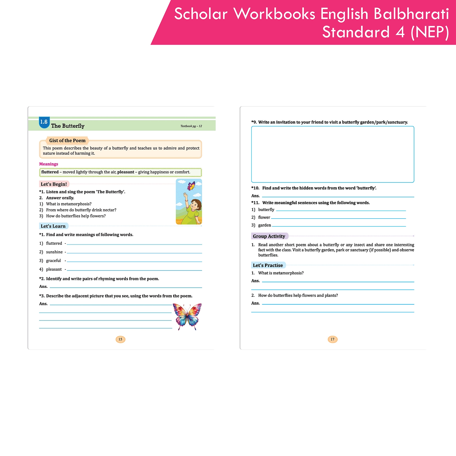 Scholar Workbook English Balbharati Standard 4 | NEP 2020 | Maharashtra State Board Syllabus Books - Image 5