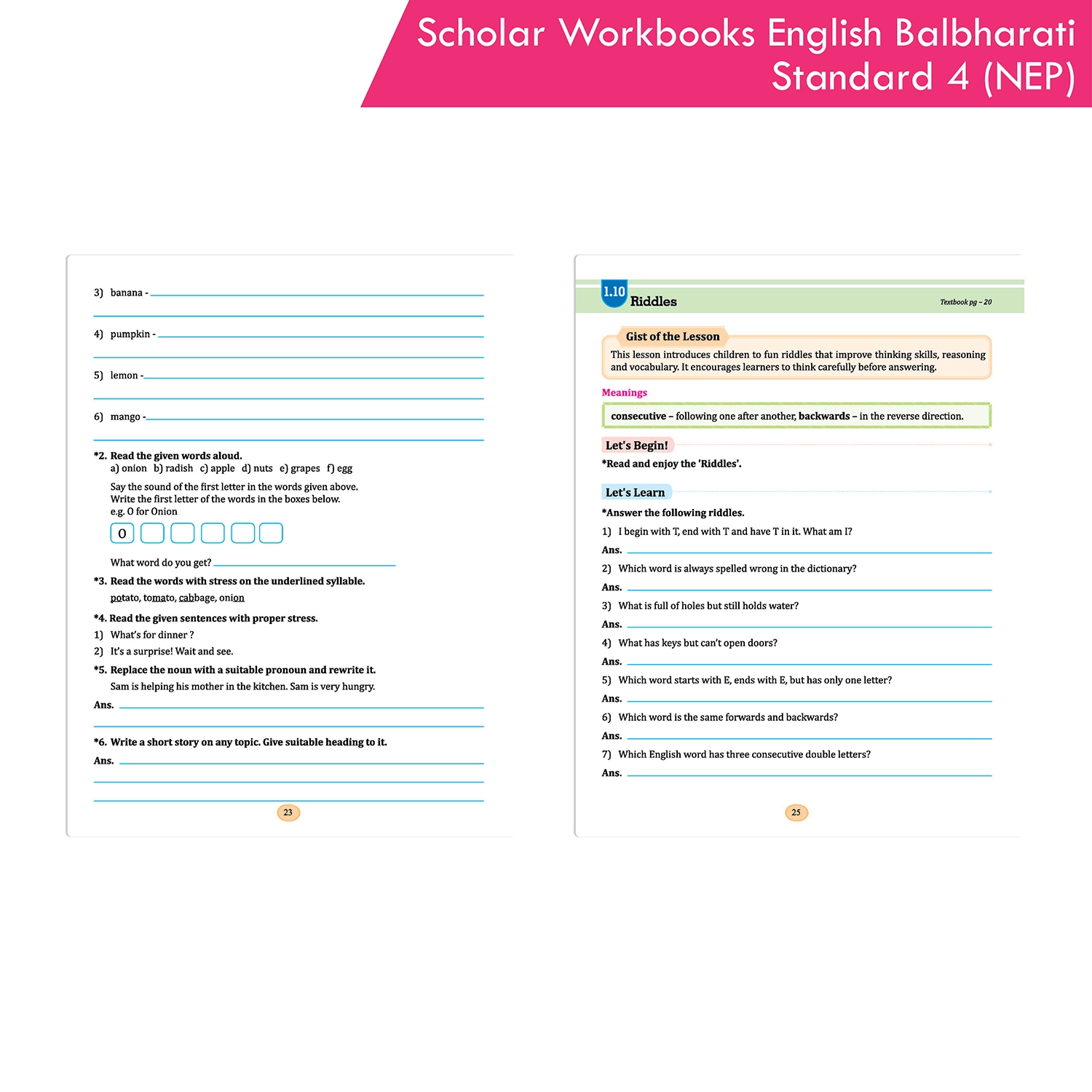 Scholar Workbook English Balbharati Standard 4 | NEP 2020 | Maharashtra State Board Syllabus Books - Image 7