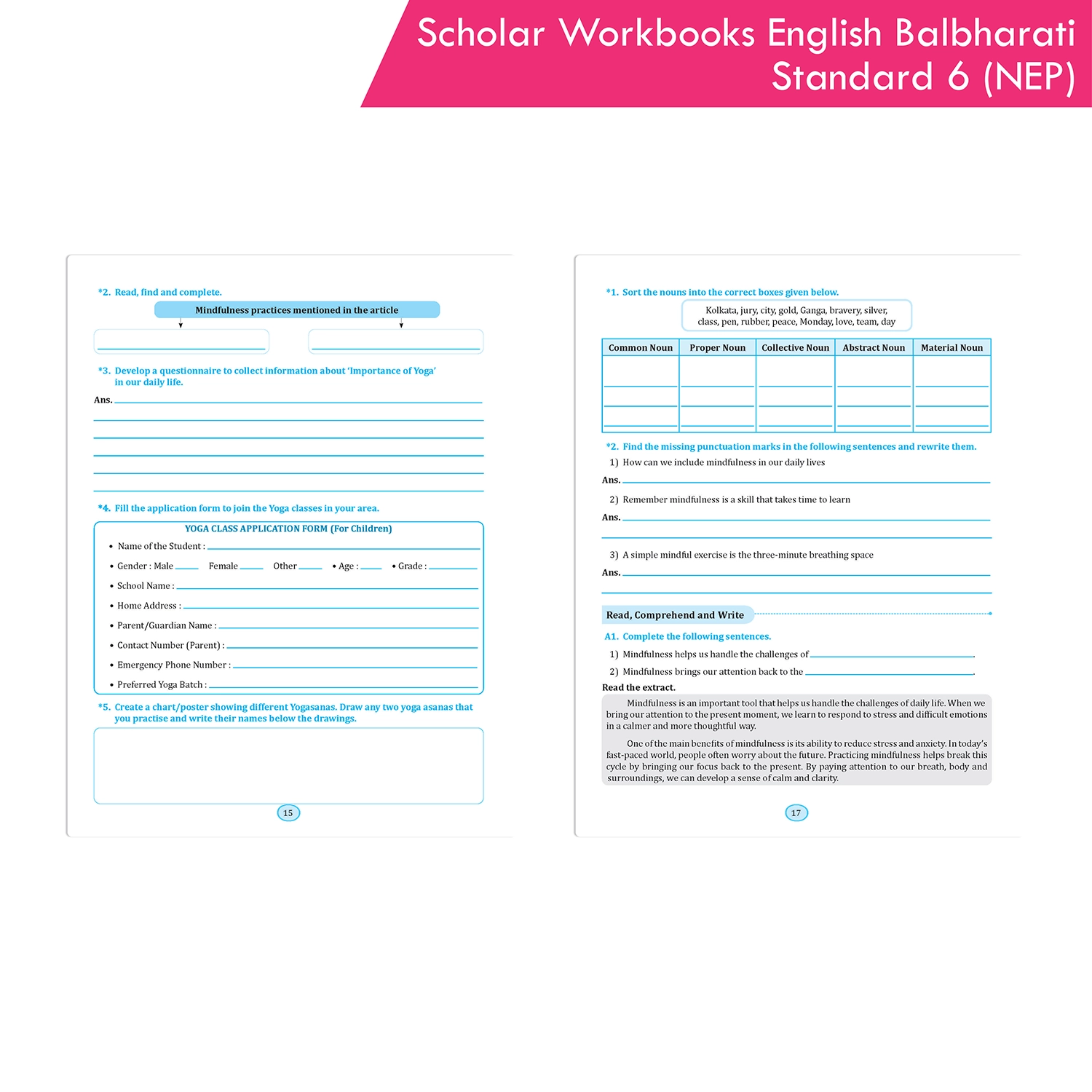 Scholar Workbooks English Balbharati Standard 6 | NEP 2020 and SCF-SE 2024 | Maharashtra State Board - Image 5
