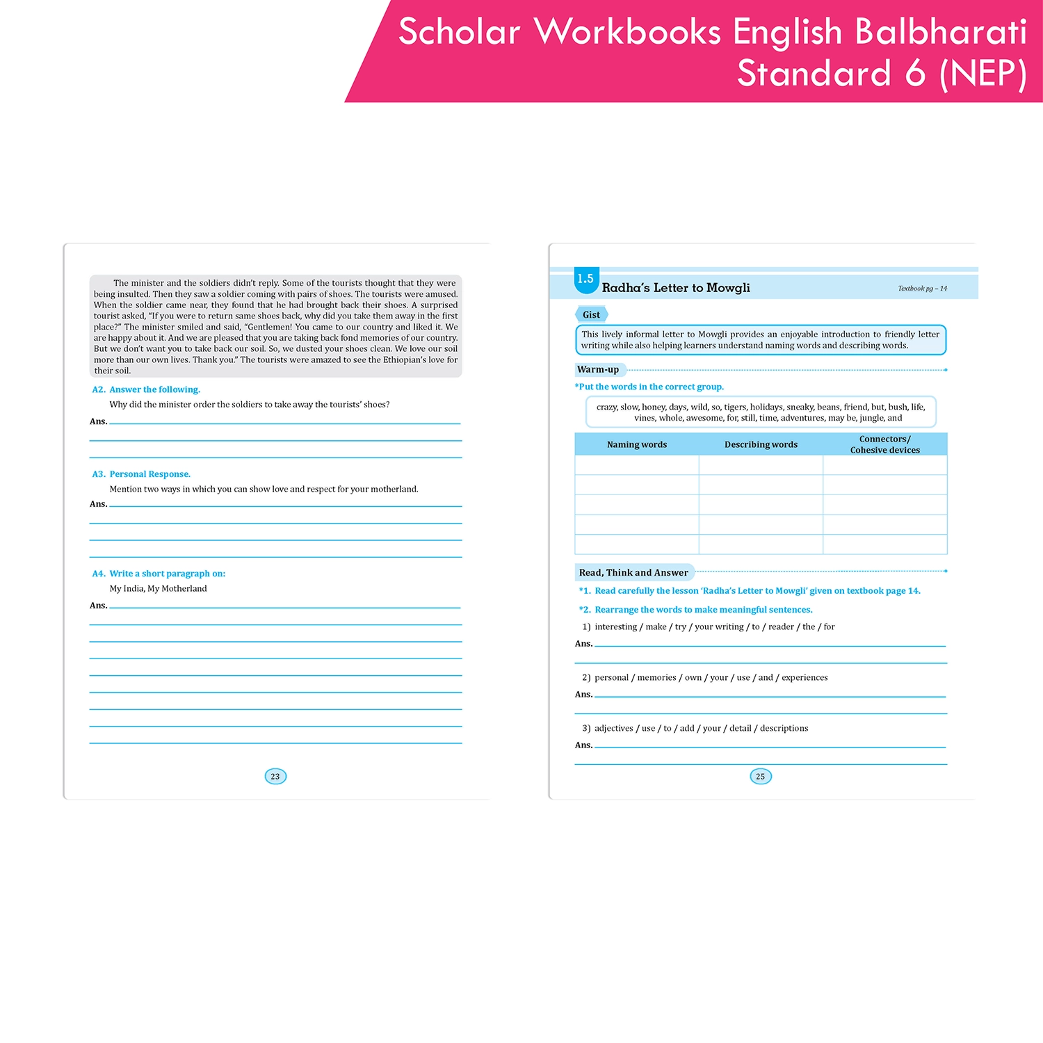 Scholar Workbooks English Balbharati Standard 6 | NEP 2020 and SCF-SE 2024 | Maharashtra State Board - Image 7