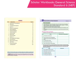 Scholar Workbooks General Science Standard 6 | Maharashtra State Board | NEP 2020 & SCF-FS 2024