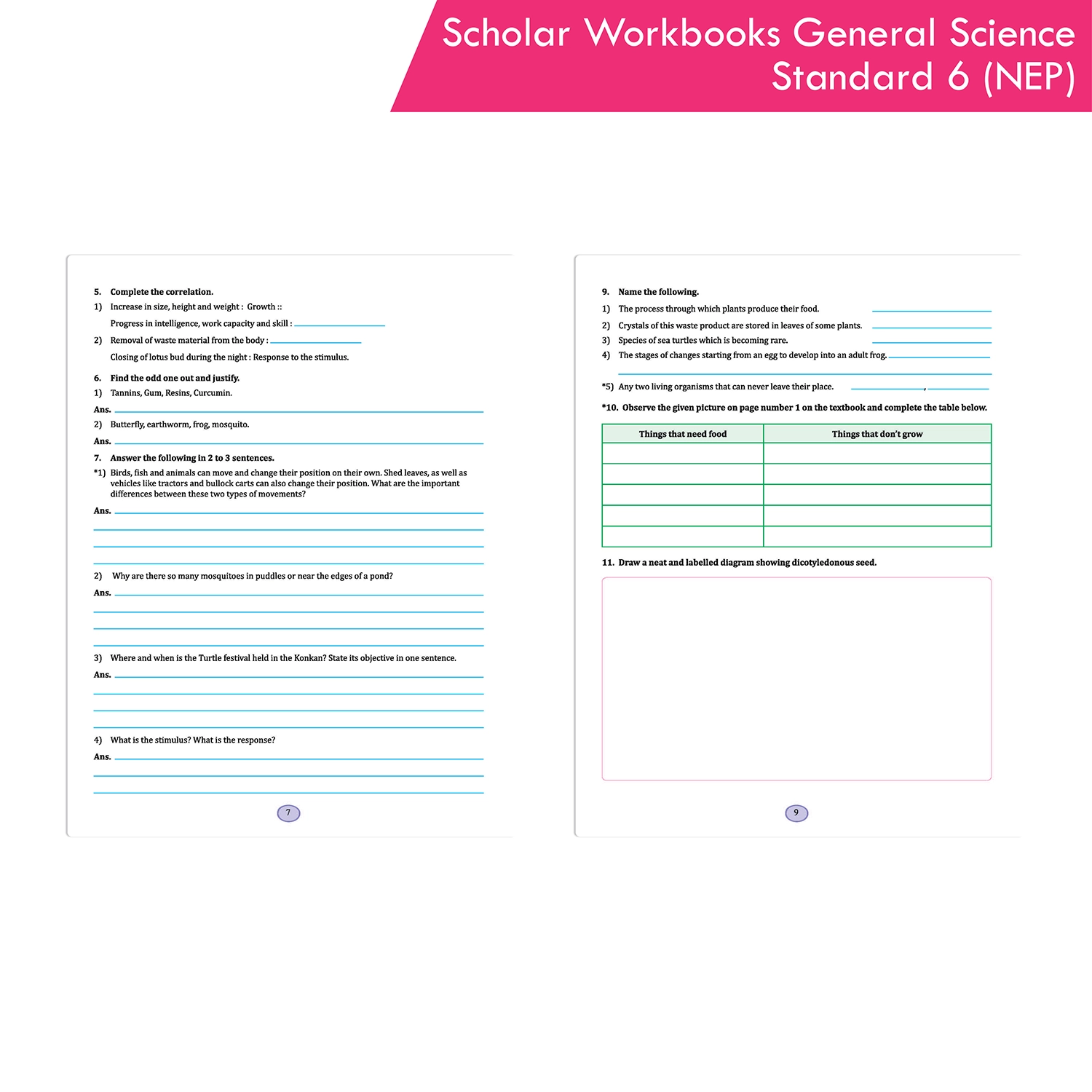 Scholar Workbooks General Science Standard 6 | Maharashtra State Board | NEP 2020 & SCF-FS 2024 - Image 3