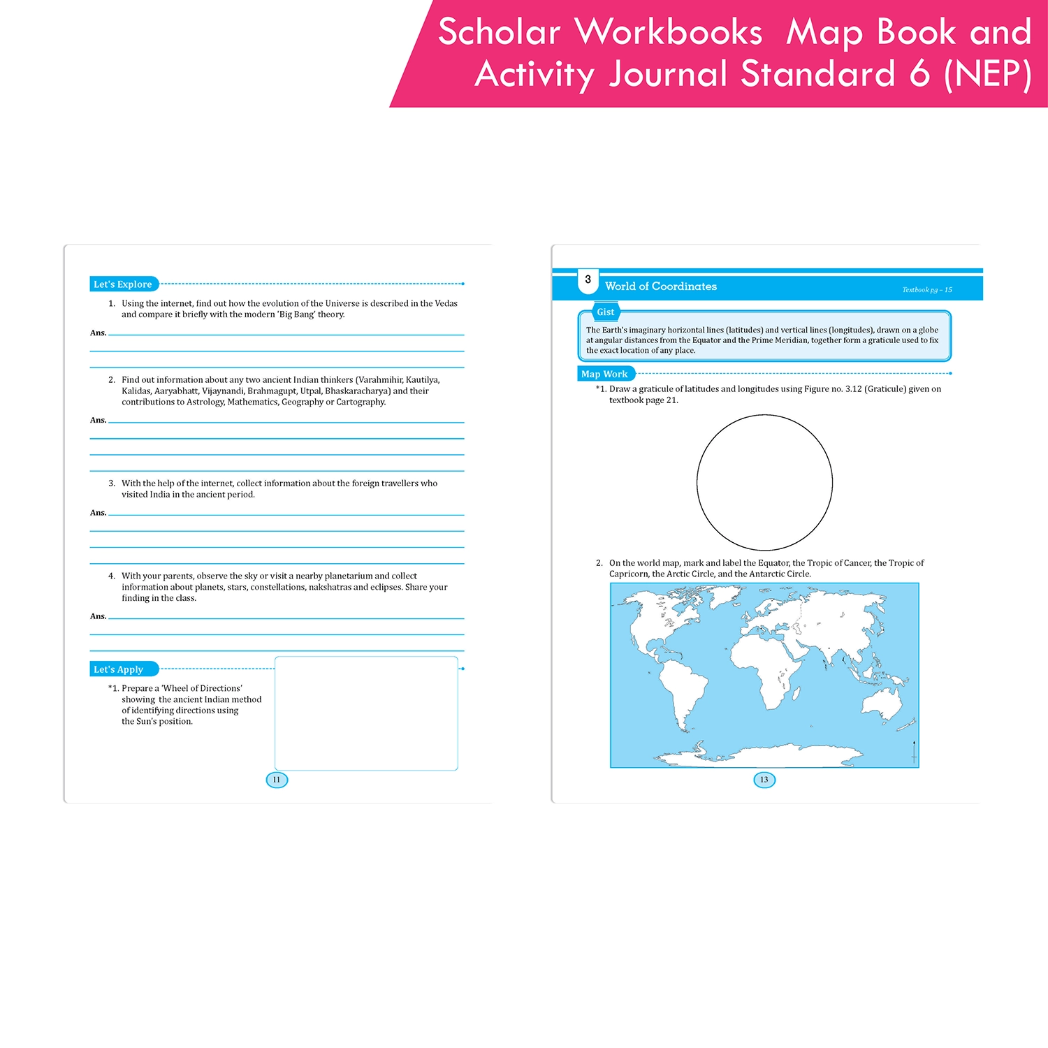 Scholar Workbooks Geography Map Book and Activity Journal Standard 6 (NEP 2020 and SCF-SE 2024) - Image 4