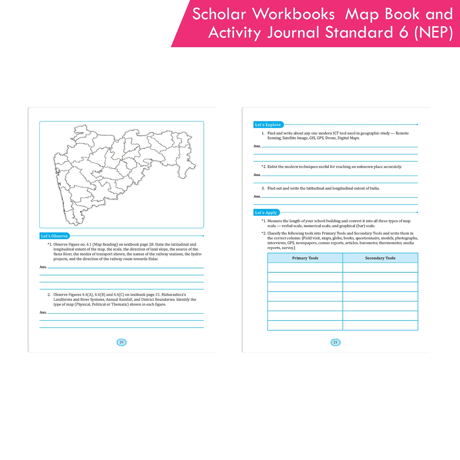 Scholar Workbooks Geography Map Book and Activity Journal Standard 6 (NEP 2020 and SCF-SE 2024) - Image 6