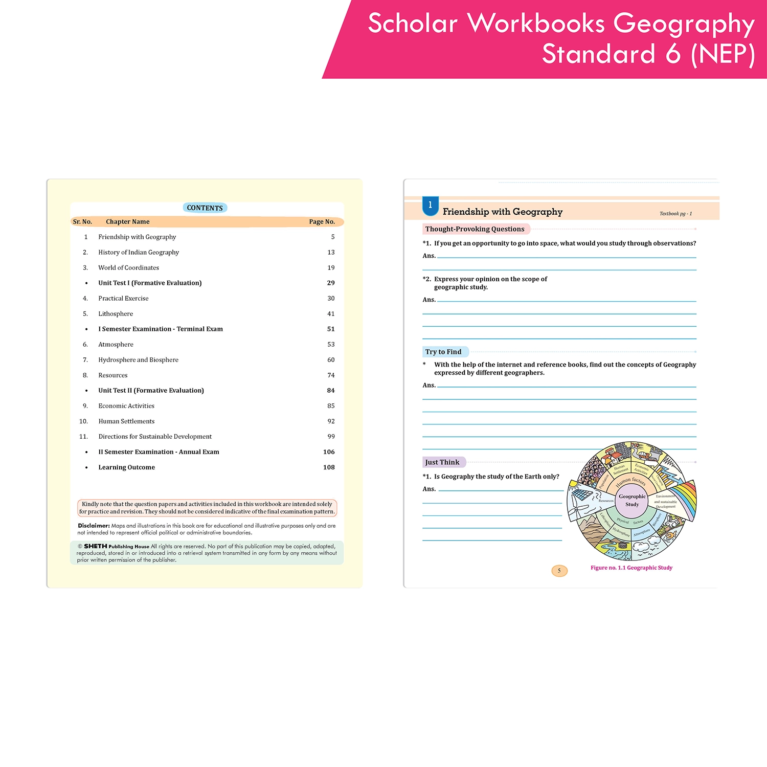 Scholar Workbooks Geography Standard 6 | Maharashtra State Board | NEP 2020 and SCF-SE 2024 - Image 2