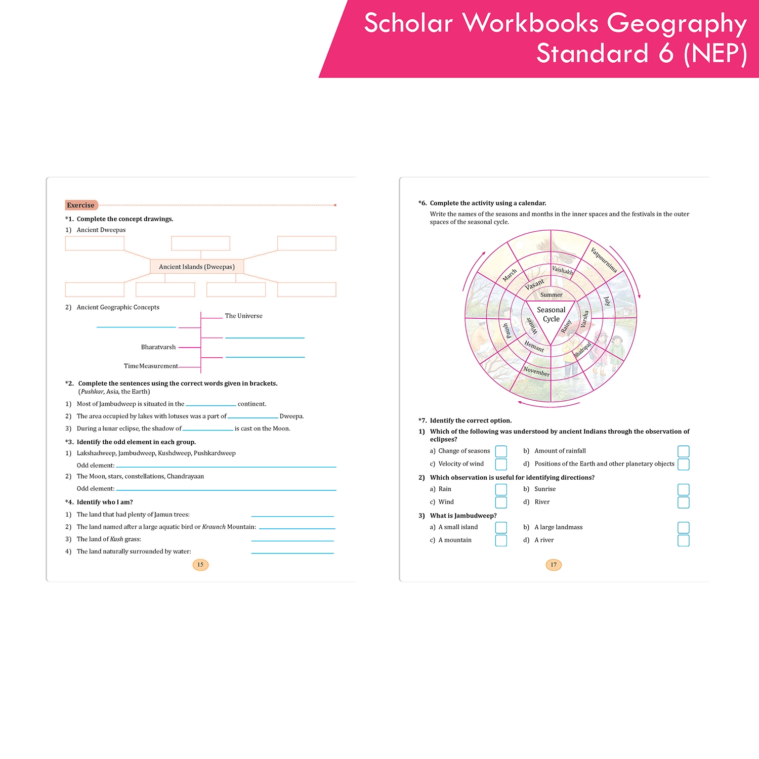 Scholar Workbooks Geography Standard 6 | Maharashtra State Board | NEP 2020 and SCF-SE 2024 - Image 5