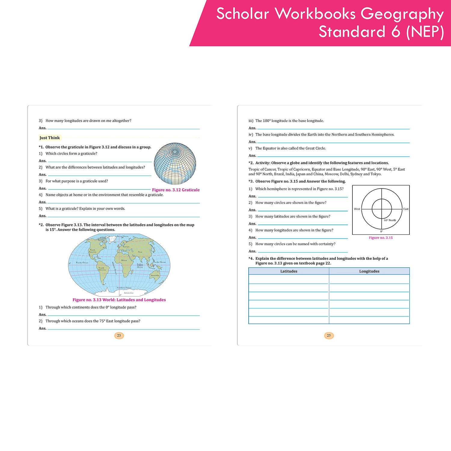 Scholar Workbooks Geography Standard 6 | Maharashtra State Board | NEP 2020 and SCF-SE 2024 - Image 7