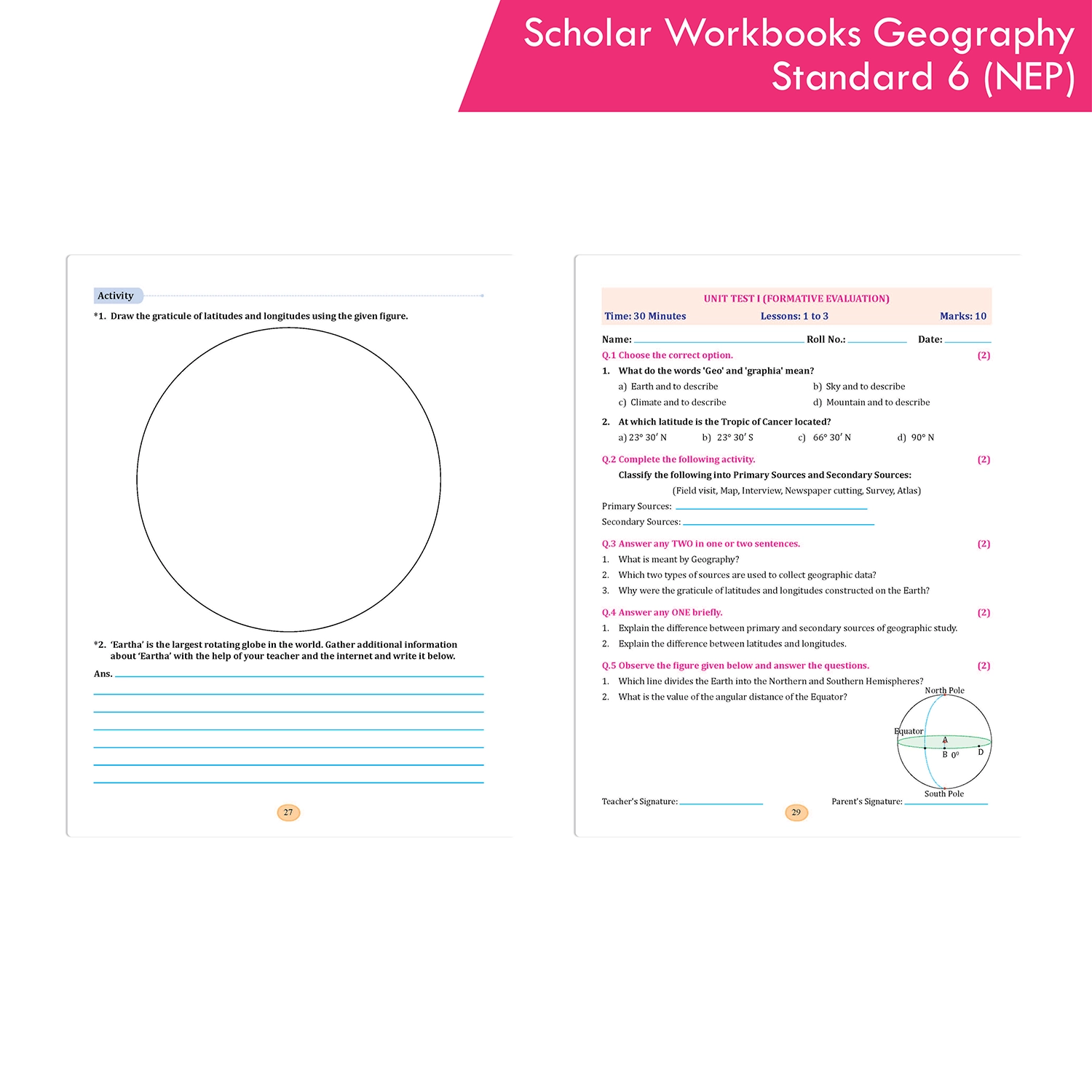 Scholar Workbooks Geography Standard 6 | Maharashtra State Board | NEP 2020 and SCF-SE 2024 - Image 8