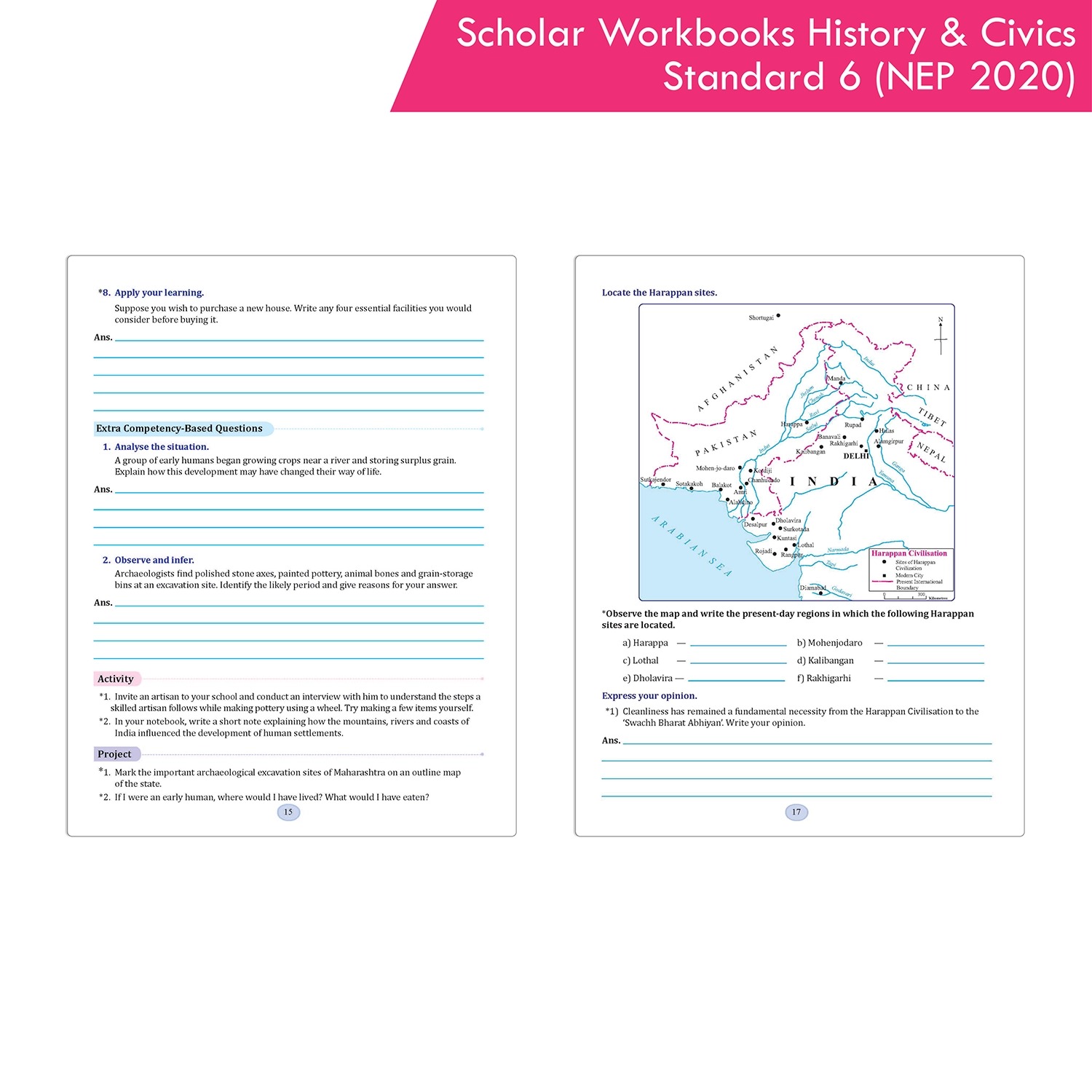 Scholar Workbooks History and Civics Standard 6 | NEP 2020 and SCF-SE 2024 | Maharashtra State Board - Image 5