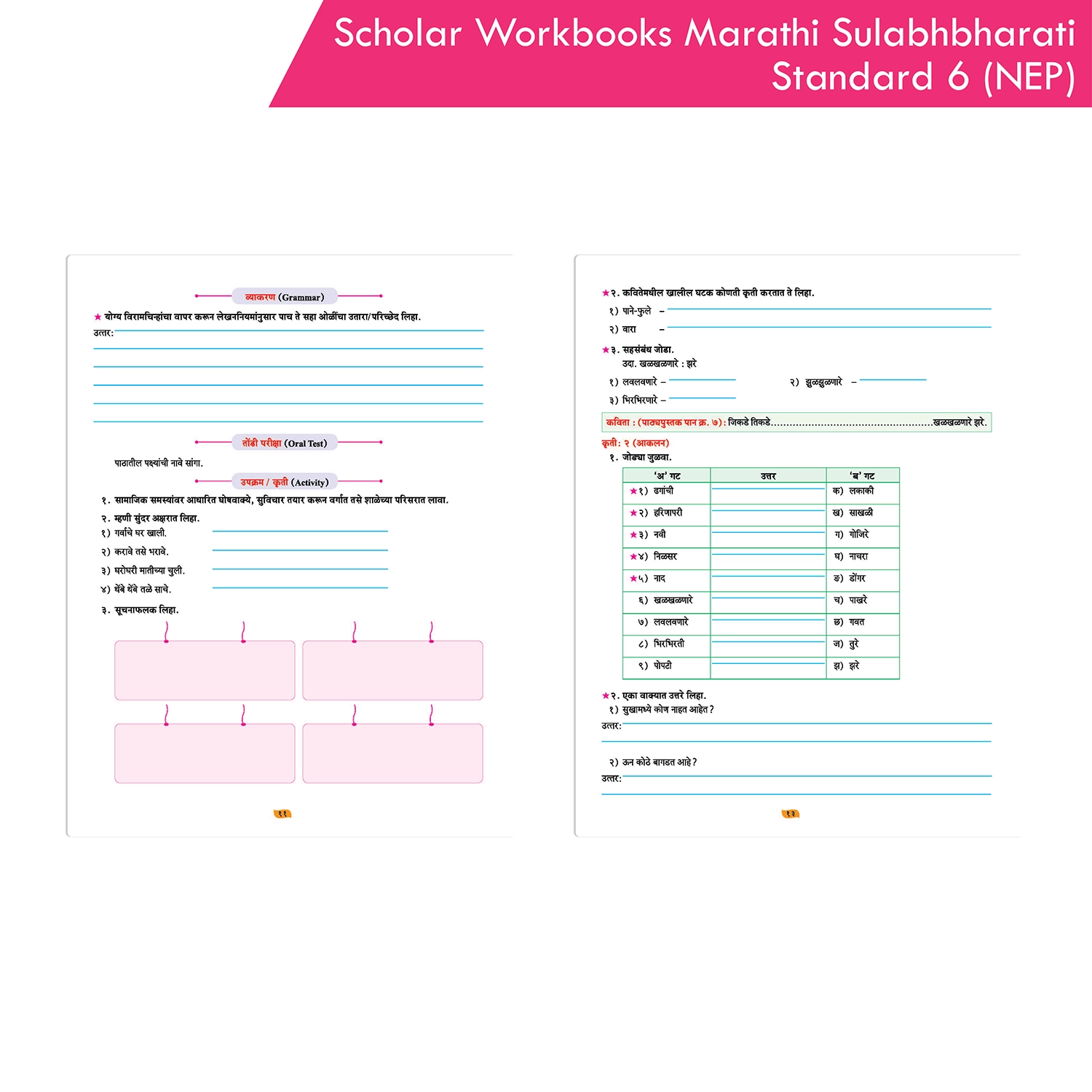 Scholar Workbooks Shiku Marathi Anandane Marathi Workbook Standard 6 | NEP 2020 and SCF-FS 2024 | Maharashtra State Board - Image 4