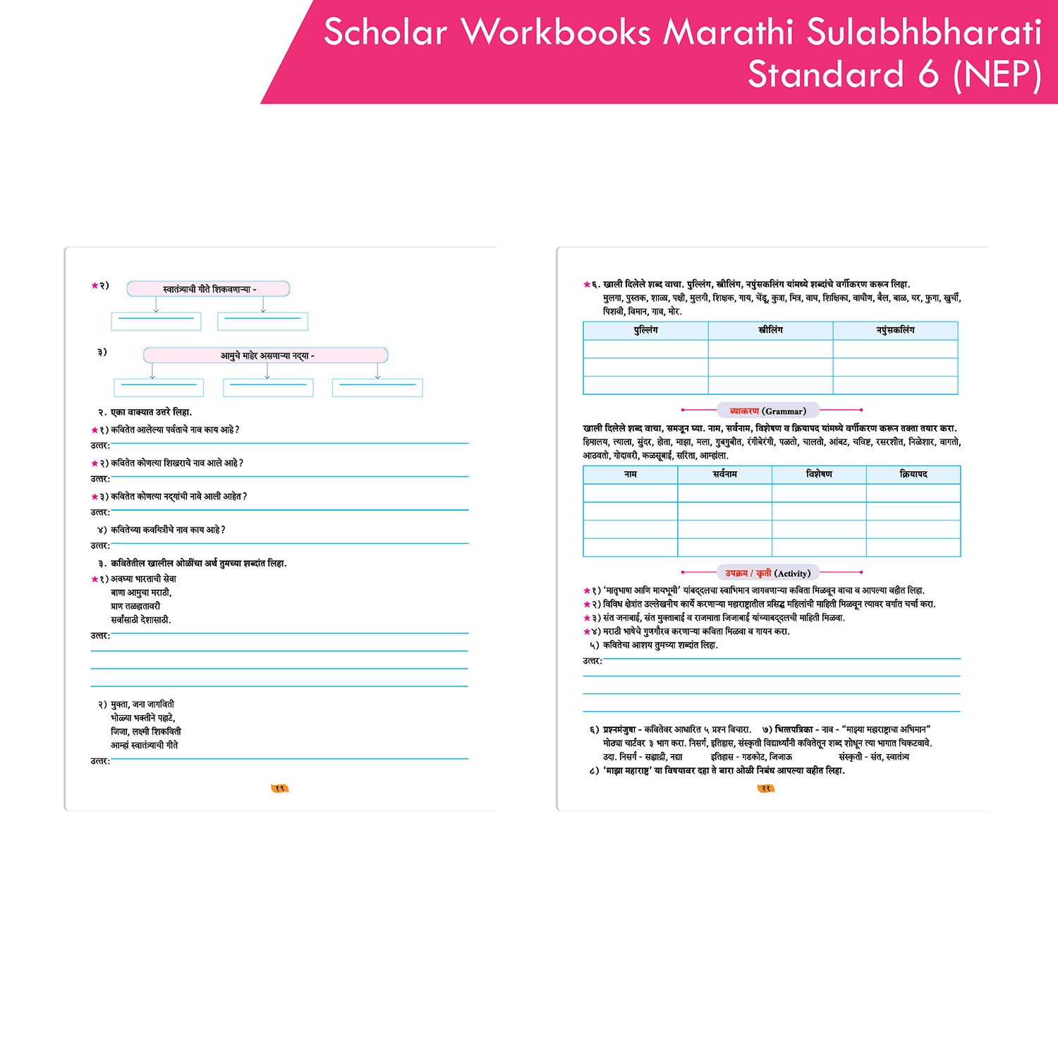 Scholar Workbooks Shiku Marathi Anandane Marathi Workbook Standard 6 | NEP 2020 and SCF-FS 2024 | Maharashtra State Board - Image 6