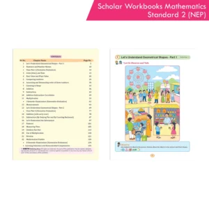 Scholar Workbooks Mathematics Standard 2 | NEP 2020 | Maharashtra State Board Syllabus Books