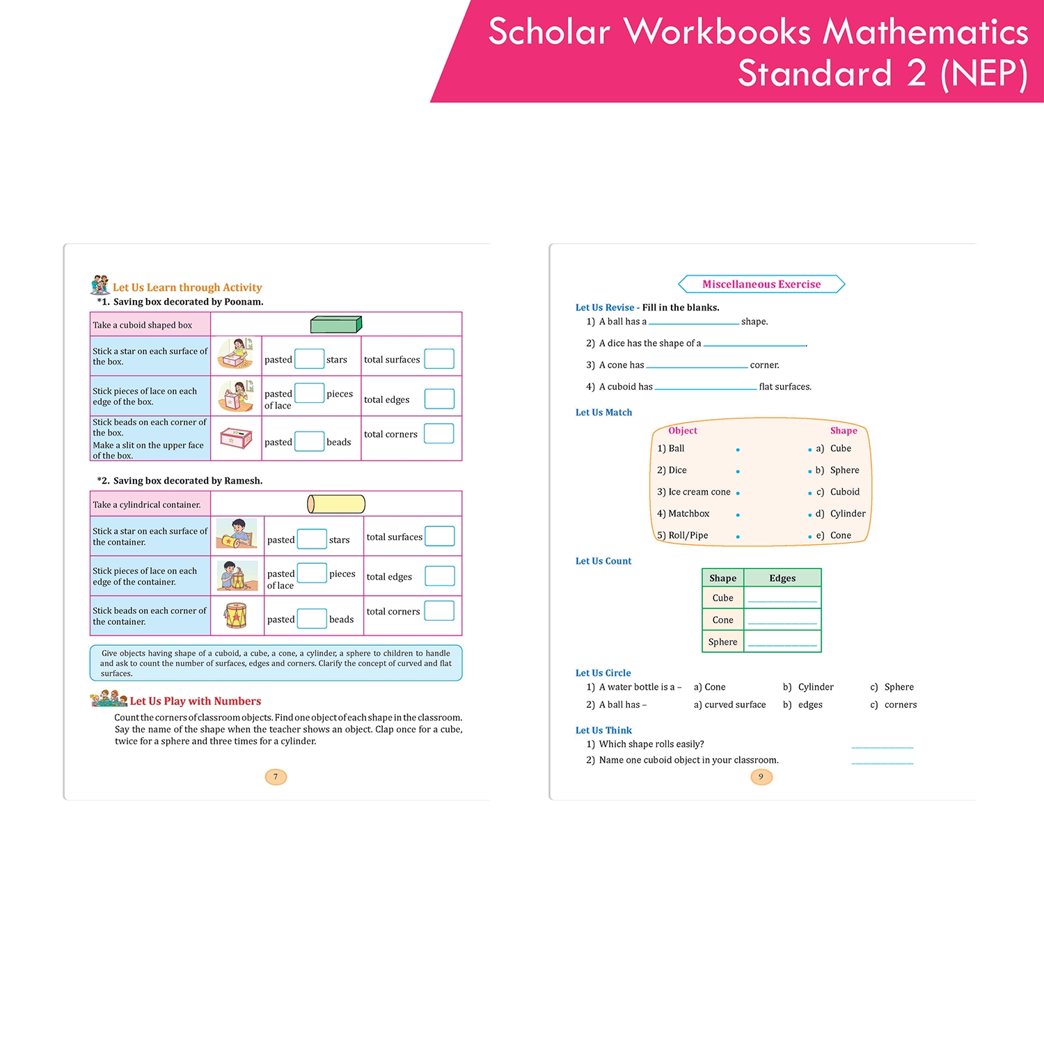 Scholar Workbooks Mathematics Standard 2 | NEP 2020 | Maharashtra State Board Syllabus Books - Image 3