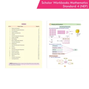 Scholar Workbooks Mathematics Workbook Standard 4 (NEP 2020 and SCF-FS 2024)