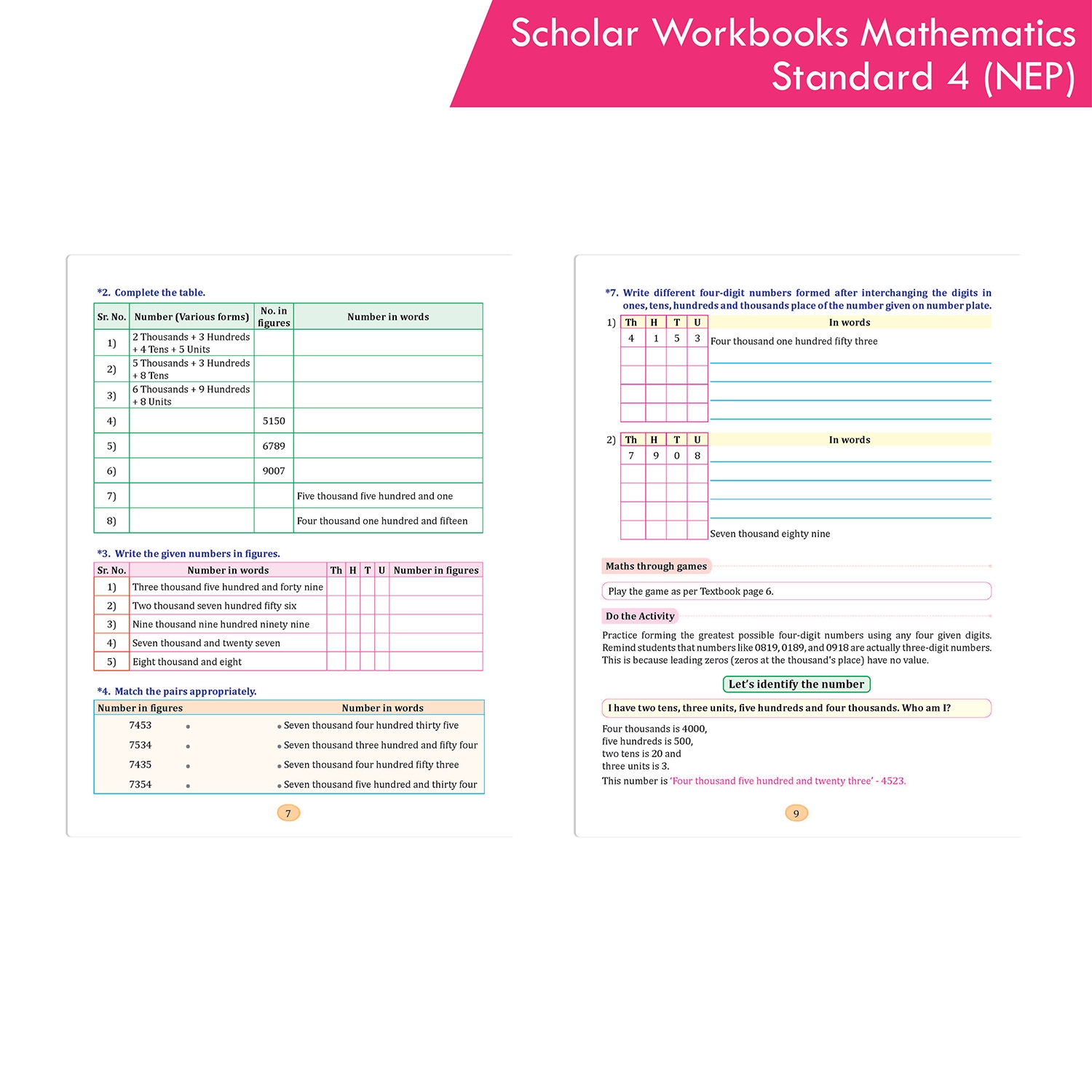 Scholar Workbooks Mathematics Workbook Standard 4 (NEP 2020 and SCF-FS 2024) - Image 3