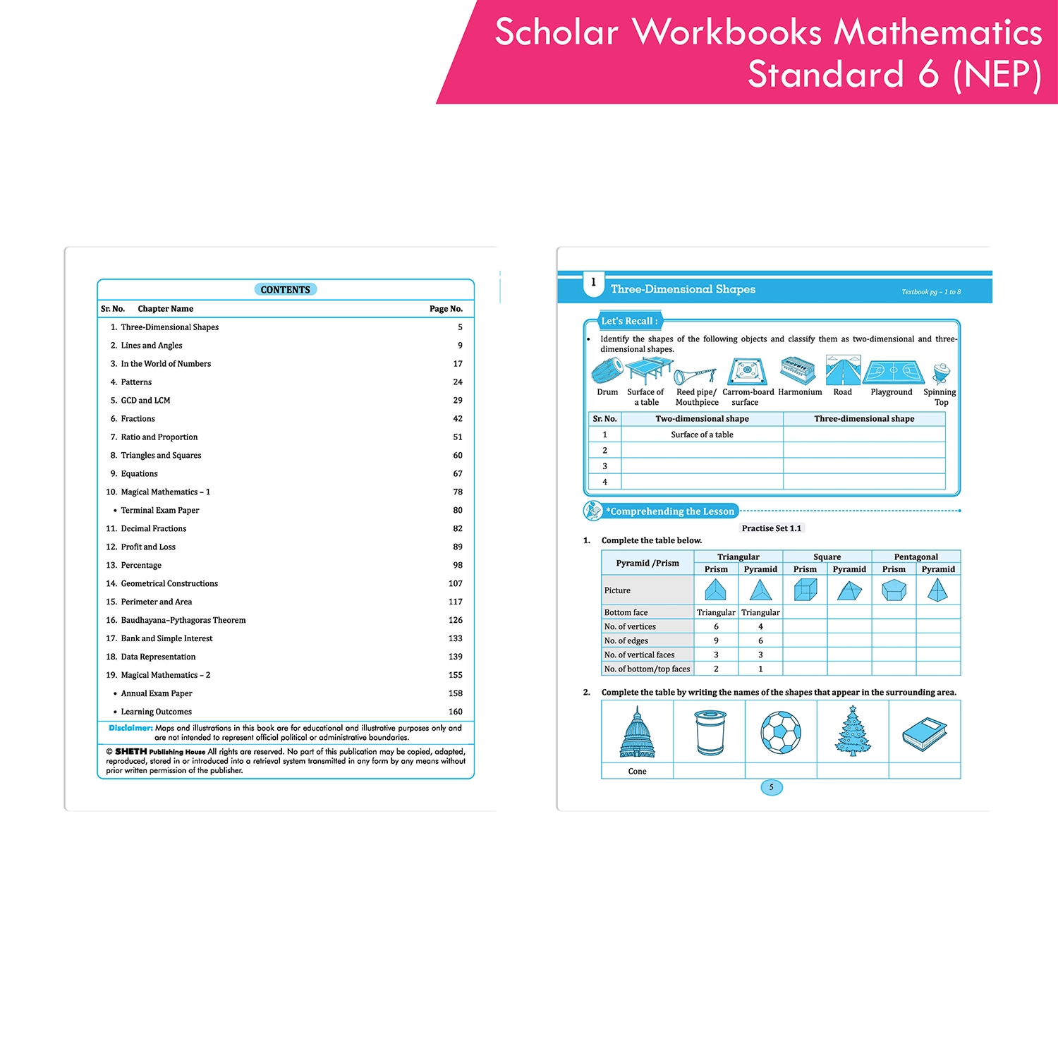 Scholar Workbooks Mathematics Workbook Standard 6 | NEP 2020 | Maharashtra State Board Syllabus Books - Image 2