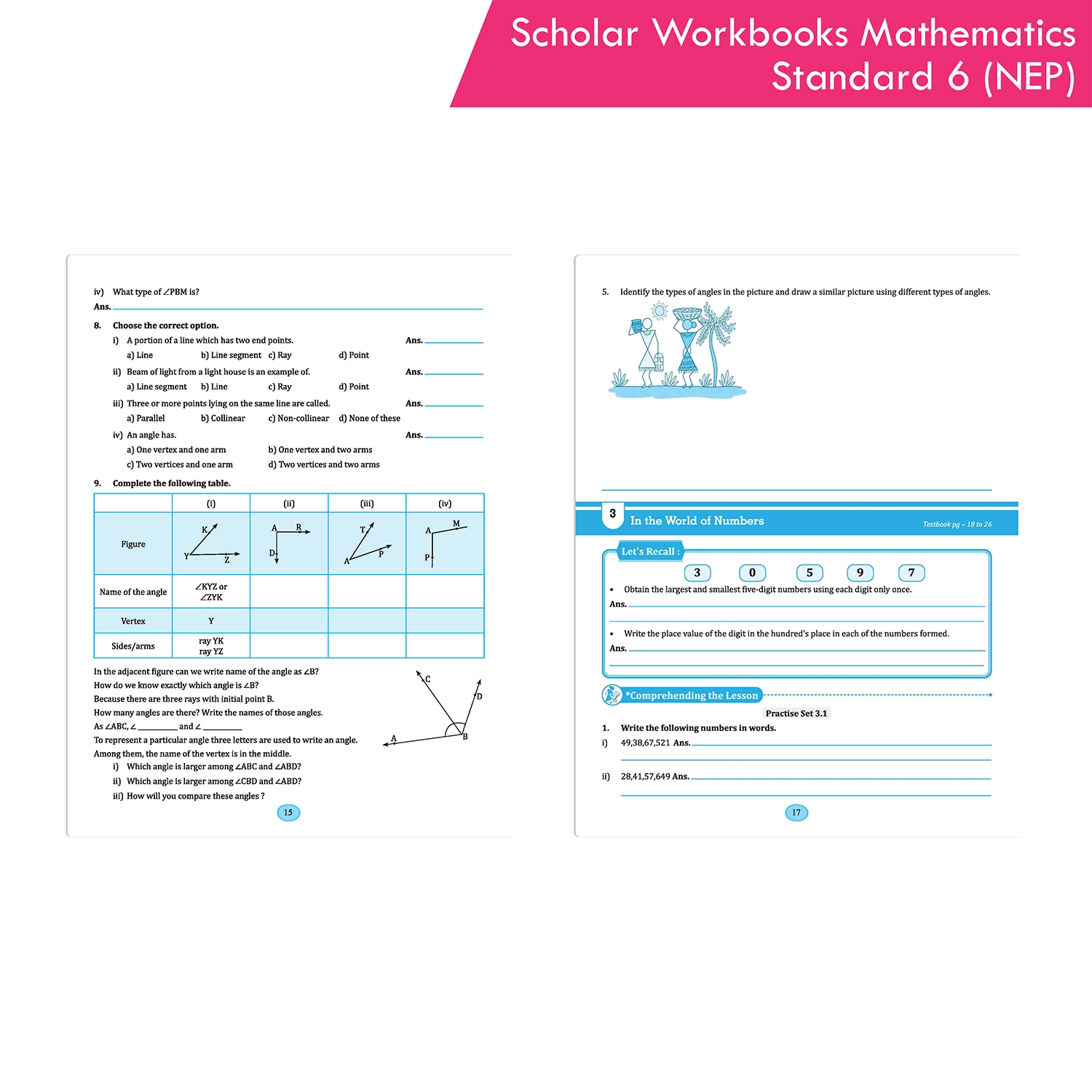 Scholar Workbooks Mathematics Workbook Standard 6 | NEP 2020 | Maharashtra State Board Syllabus Books - Image 5