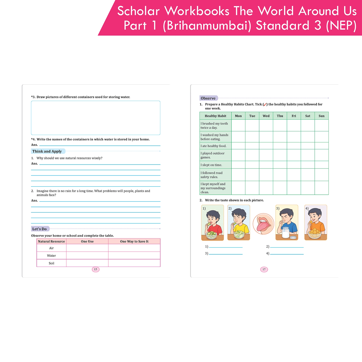 Scholar Workbooks Environmental Studies (EVS) The World Around Us Part 1 (Brihanmumbai) Standard 3 - Image 5