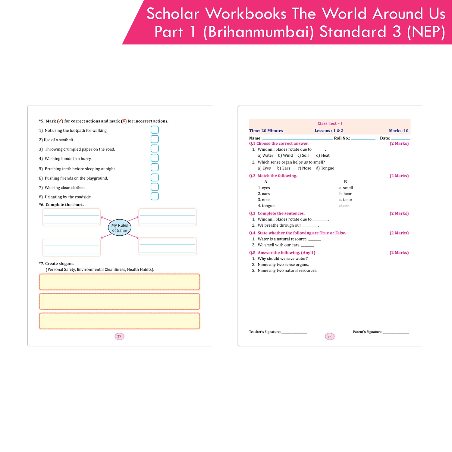Scholar Workbooks Environmental Studies (EVS) The World Around Us Part 1 (Brihanmumbai) Standard 3 - Image 8