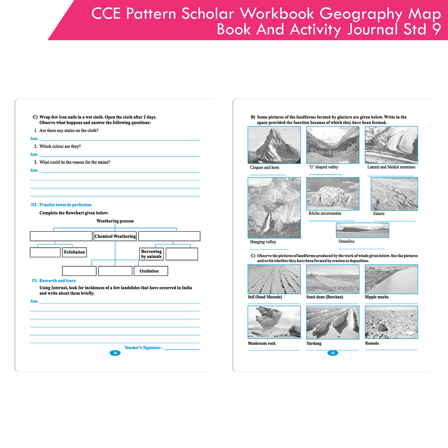 CCE Pattern Nigam Scholar Workbooks Geography Map Book And Activity Journal Standard - 9 (Maharashtra State Board Syllabus Books) - Image 6