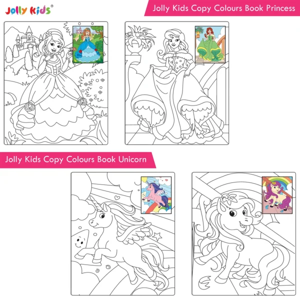 Jolly Kids Big Copy Colour Books Set of 8| Early Learners Trace and Colouring Activities Book for Kids Age 3-6 Years - Image 3