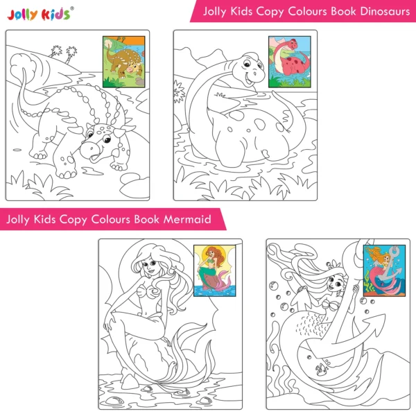 Jolly Kids Big Copy Colour Books Set of 8| Early Learners Trace and Colouring Activities Book for Kids Age 3-6 Years - Image 5
