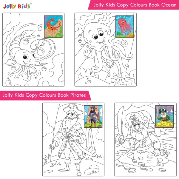Jolly Kids Big Copy Colour Books Set of 8| Early Learners Trace and Colouring Activities Book for Kids Age 3-6 Years - Image 6